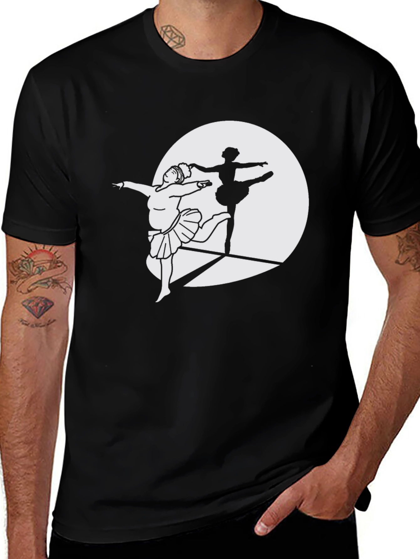 Variant 3 of Ballet Dancer Silhouette Black T-Shirt