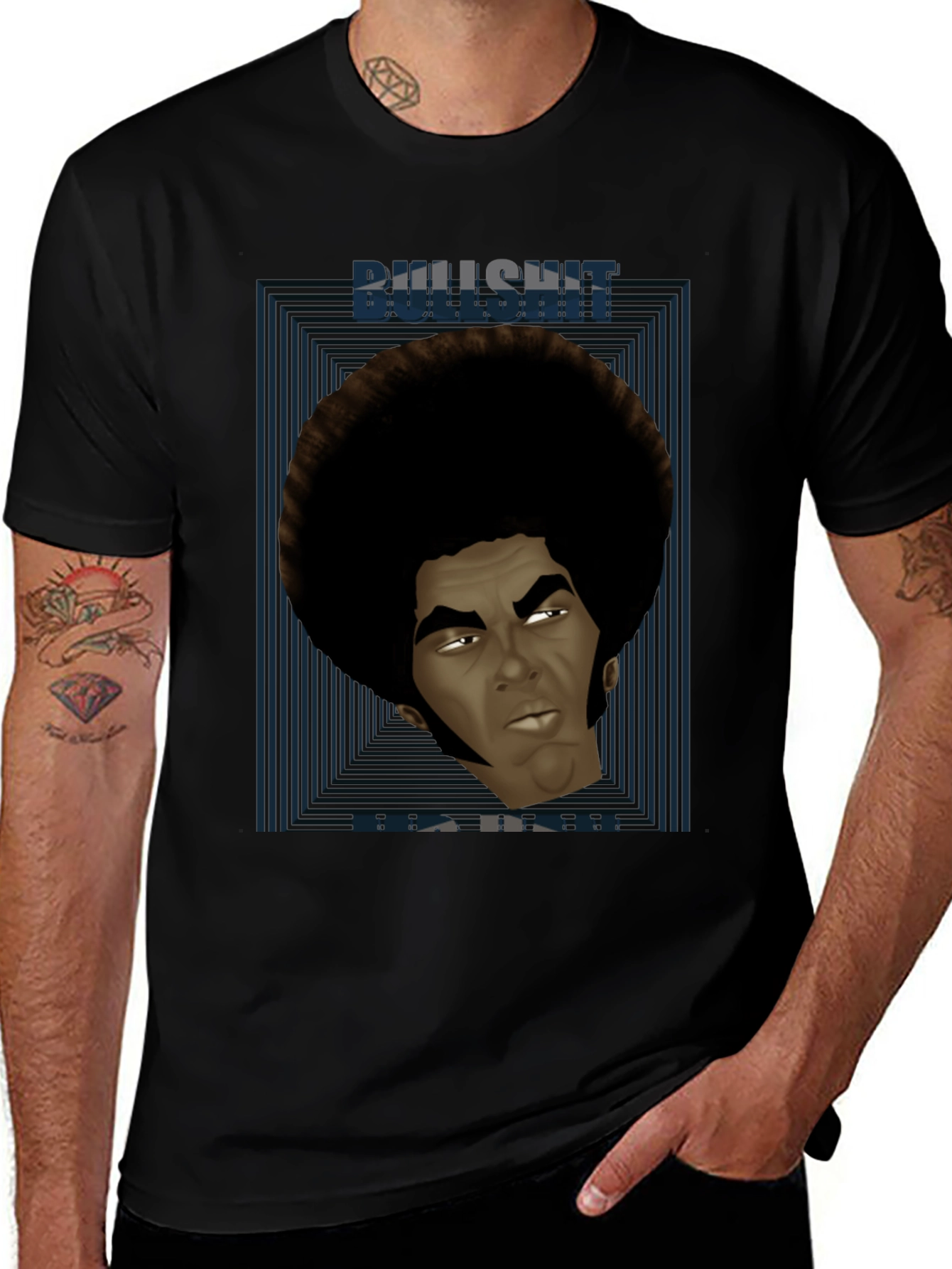 Variant 7 of Retro Cool Black T-Shirt