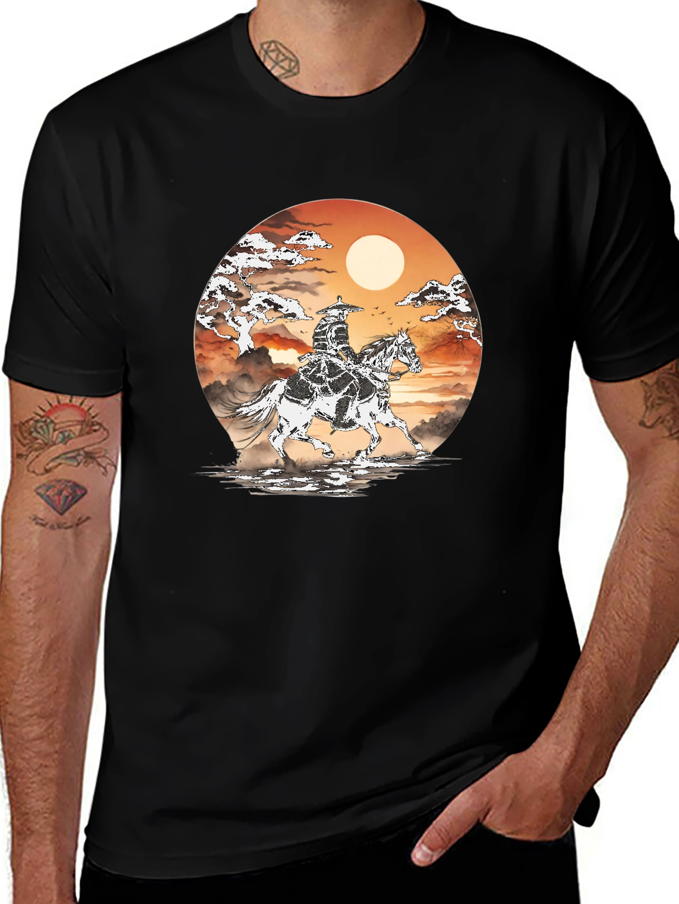 Samurai Horse Rider Graphic T-Shirt