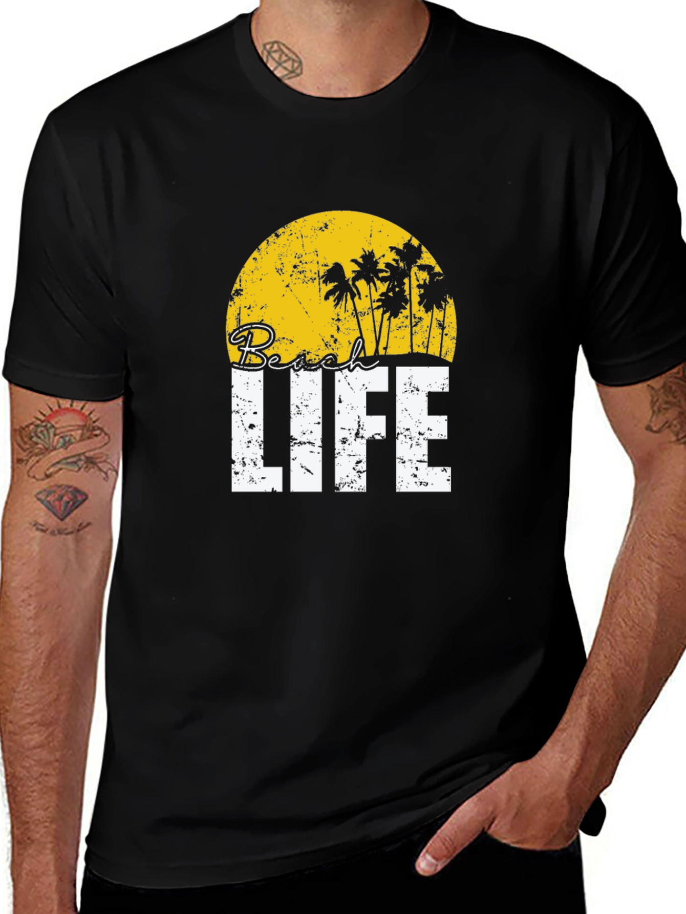 Variant 12 of Beach Life T-Shirt - Tropical Palm Tree Graphic Tee