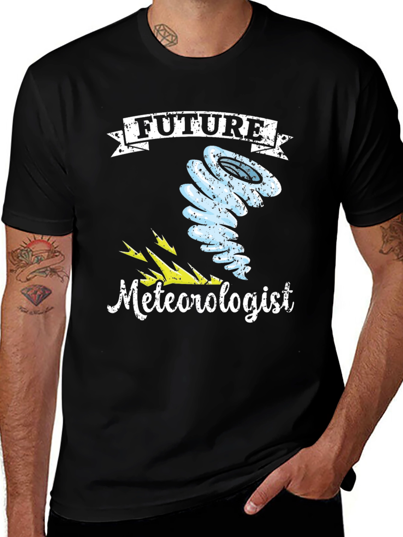 Black Future Meteorologist T-Shirt main image