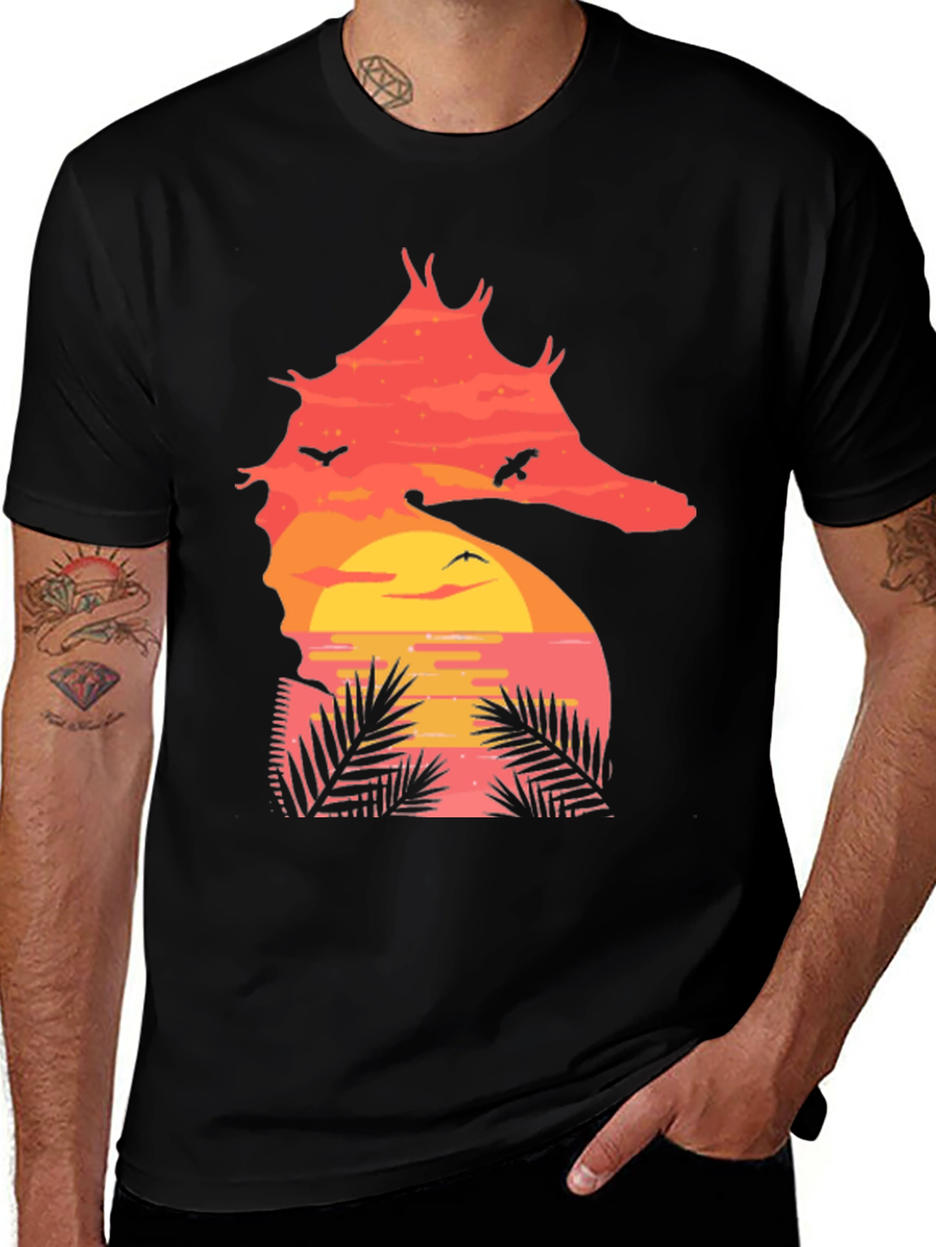 Variant 21 of Sunset Seahorse T-Shirt