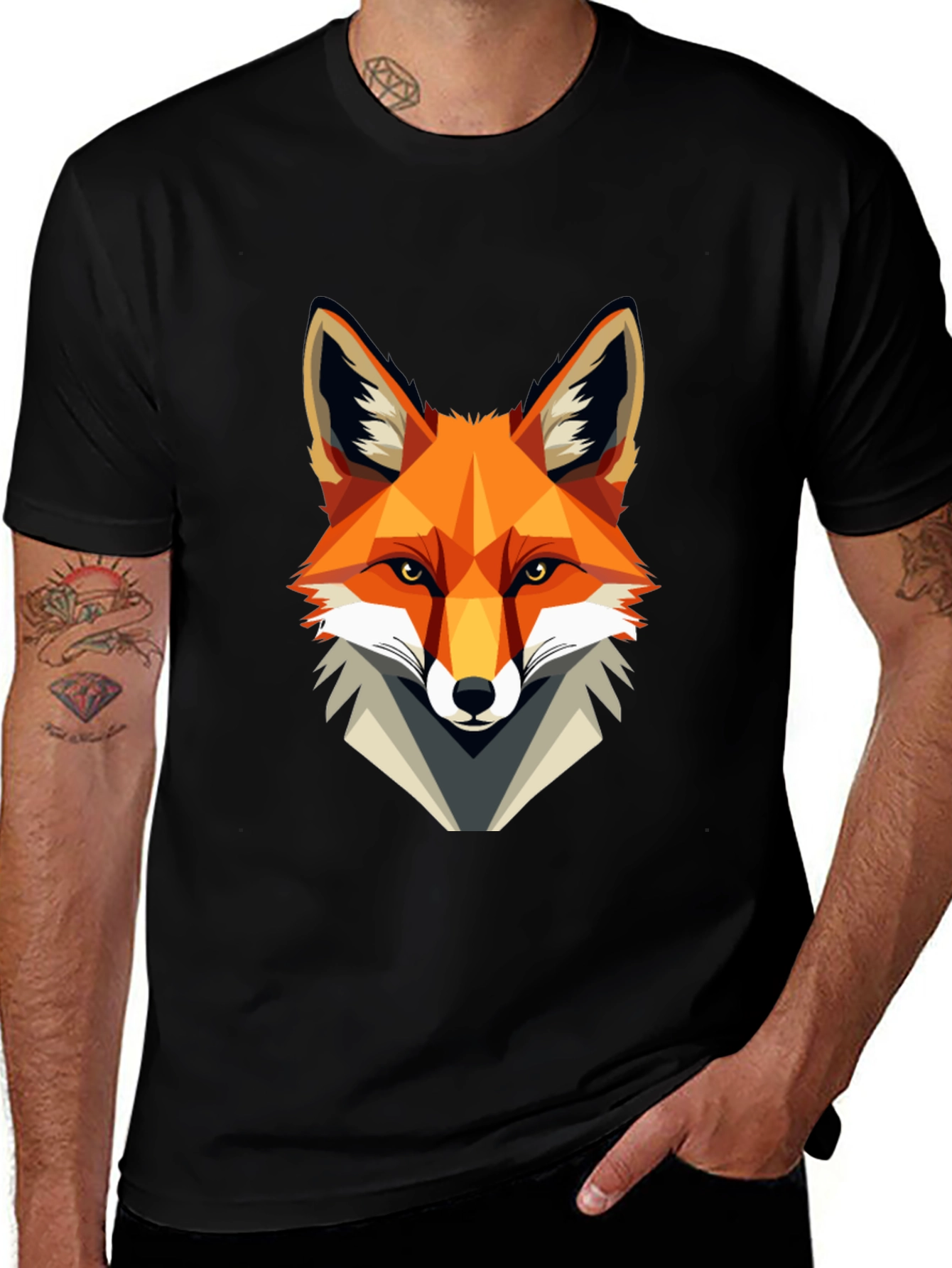 Variant 11 of Fox Graphic Tee - Stylish Animal Print T-Shirt
