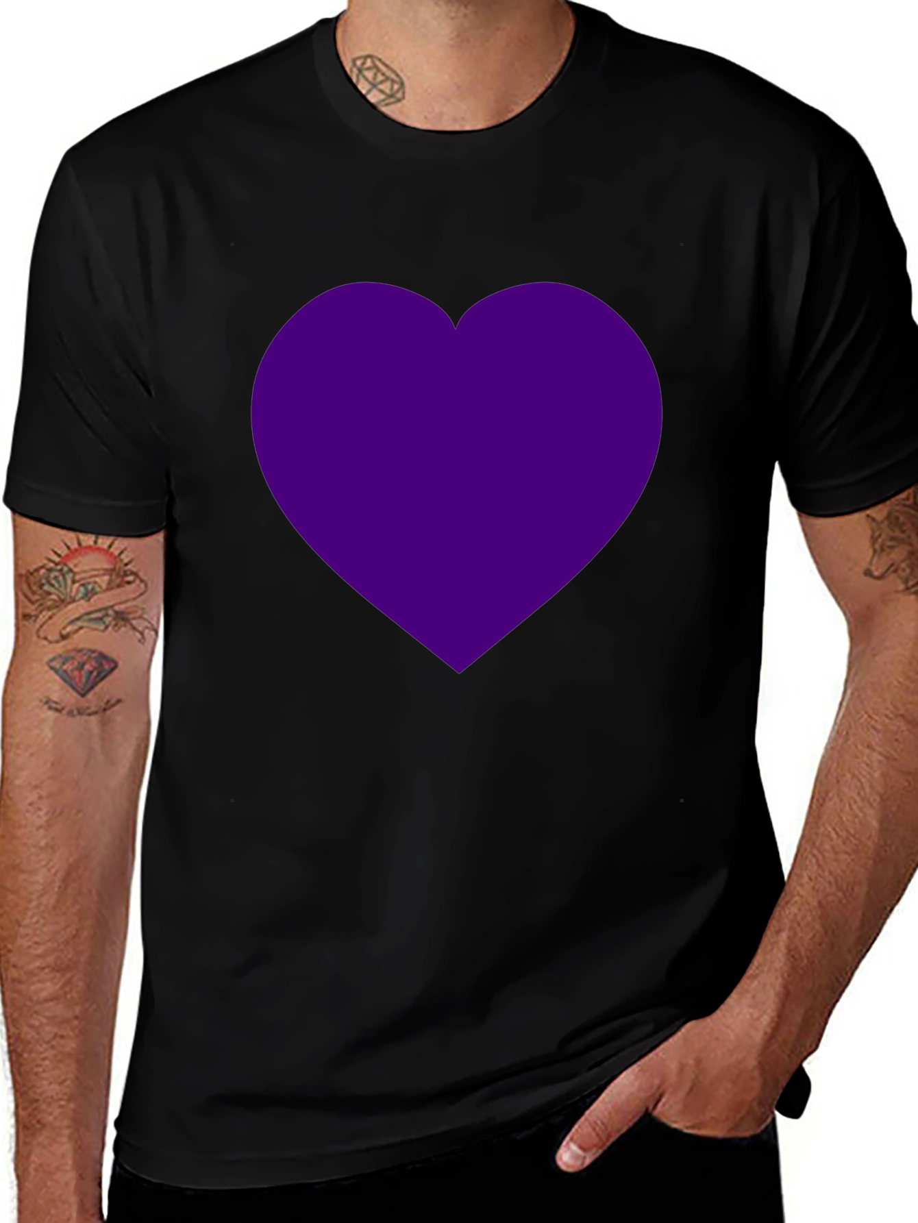 Variant 22 of Purple Heart Tee - Casual Comfort, Bold Statement