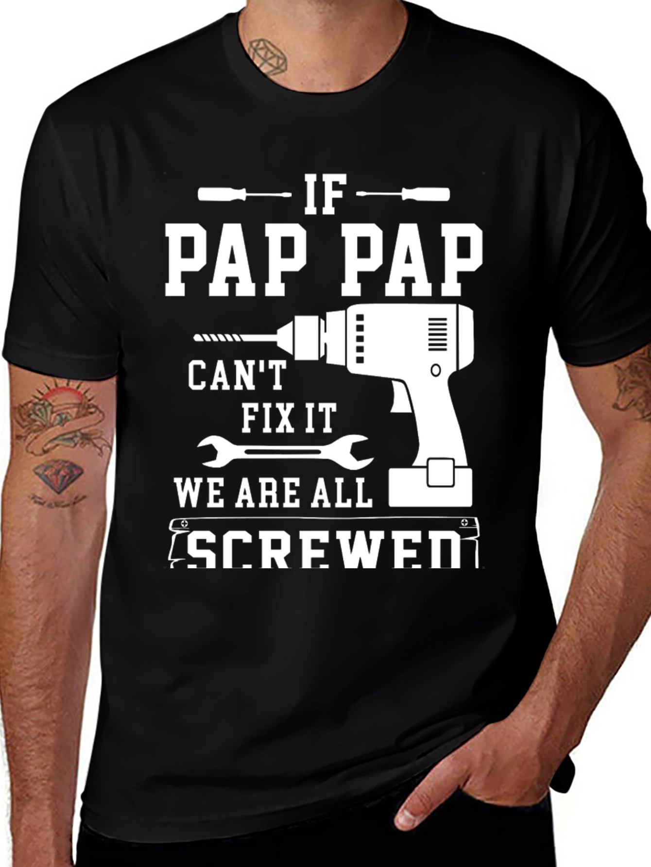Pap Pap Fix-It T-Shirt - Funny Grandfather Gift