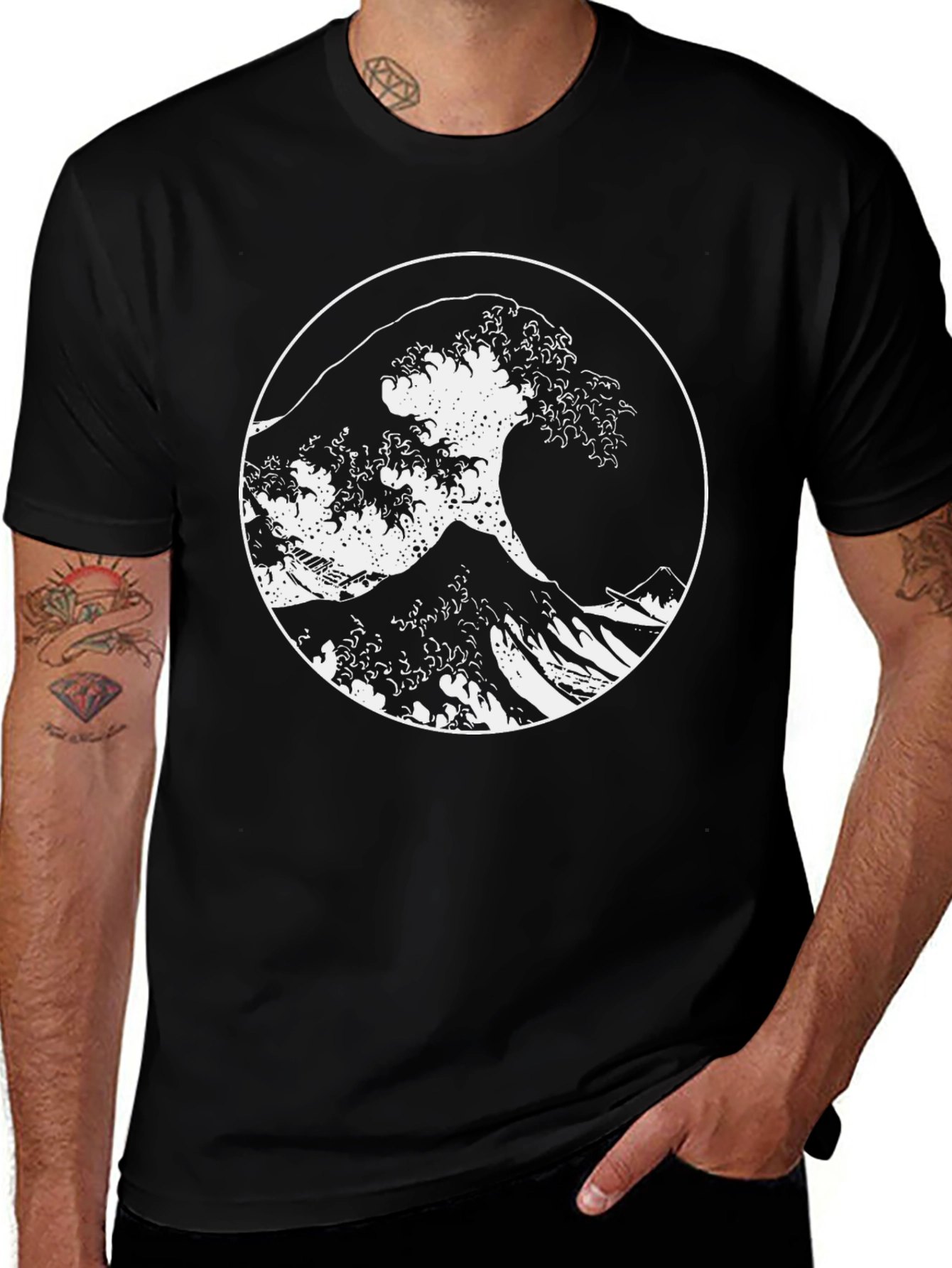 Variant 6 of Great Wave Graphic Tee - Stylish Unisex T-Shirt