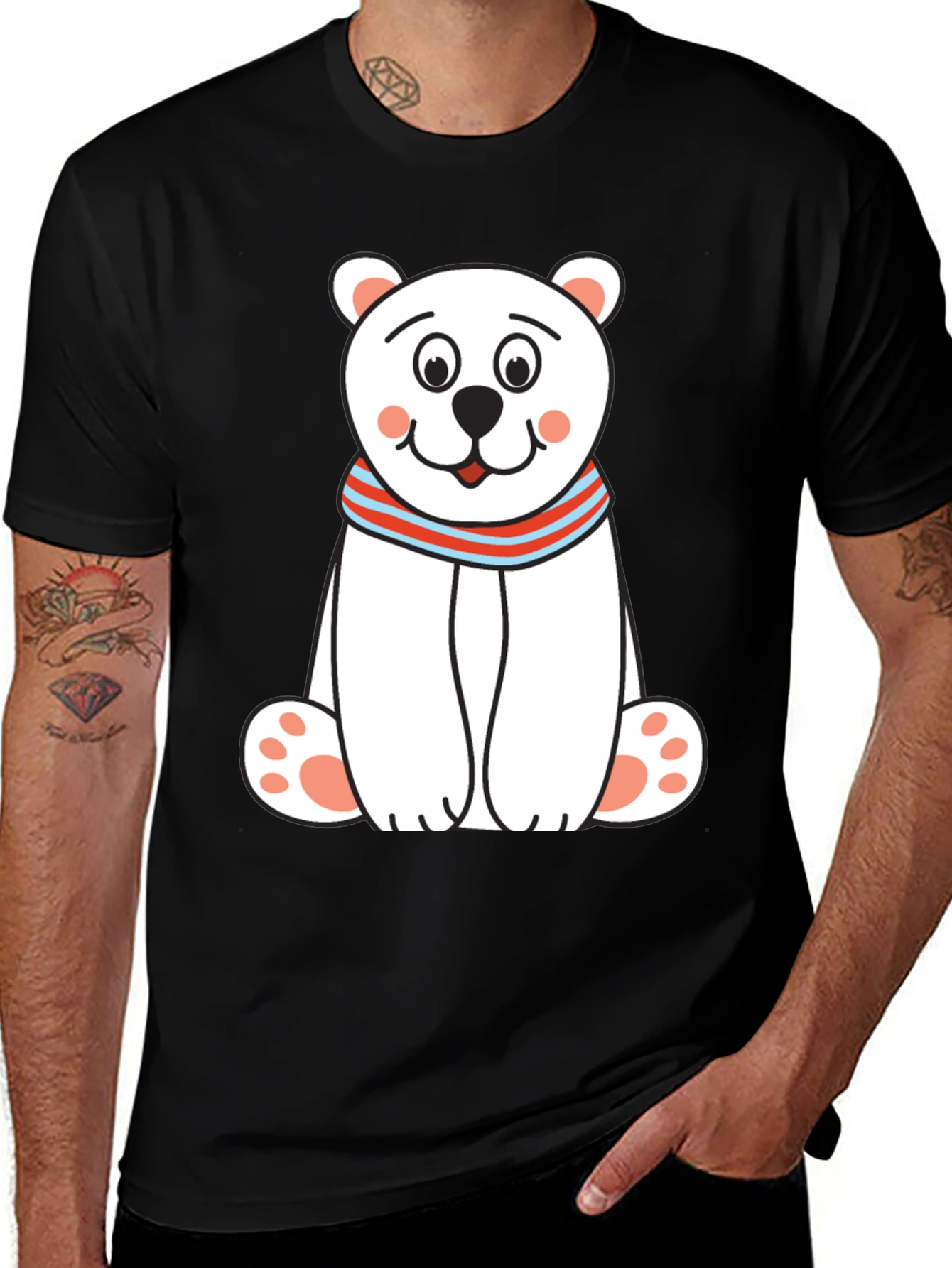 Variant 4 of Polar Bear Graphic Tee - Cute Cartoon Shirt