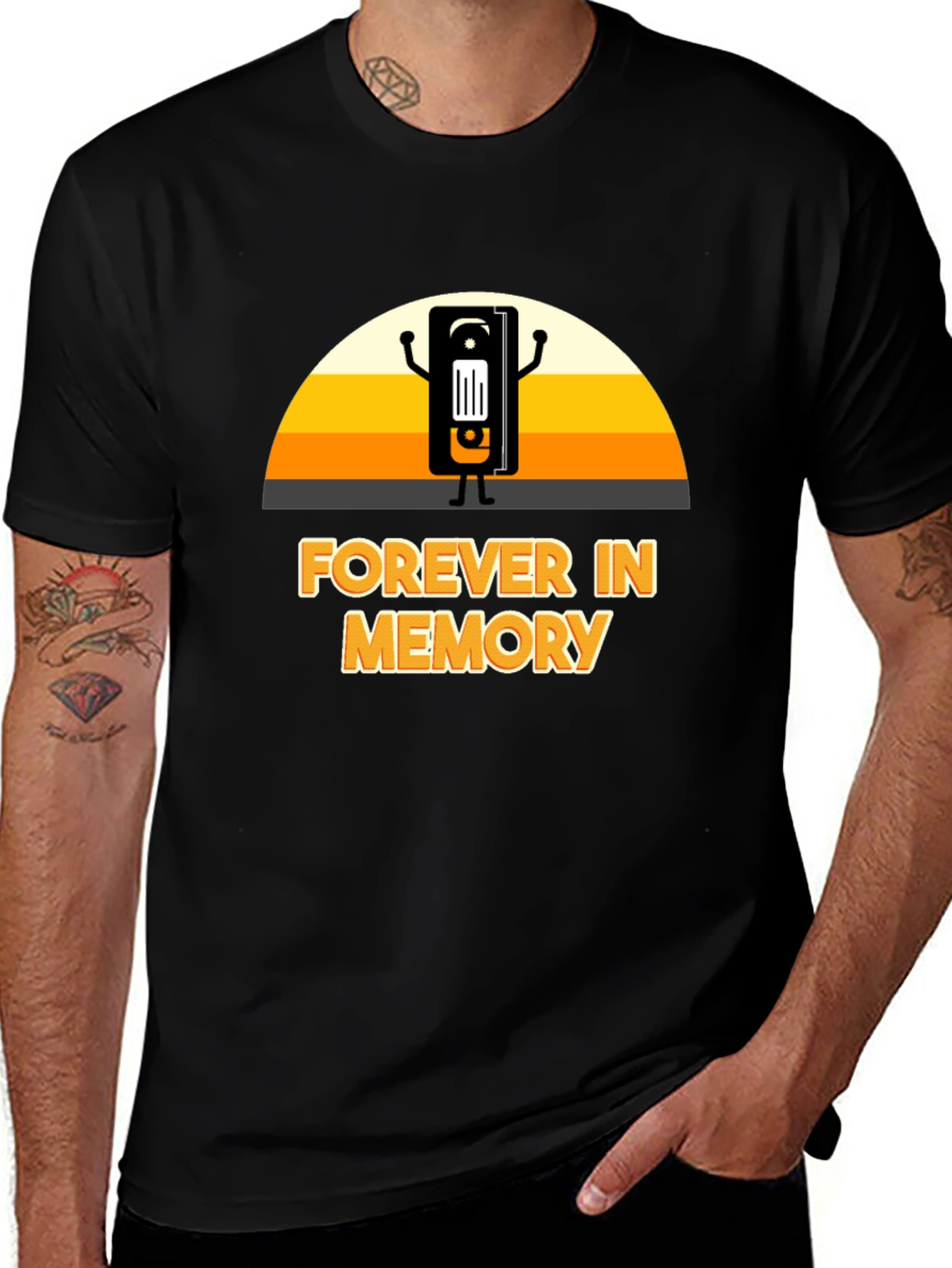 Retro VHS Cassette Forever In Memory Graphic T-Shirt
