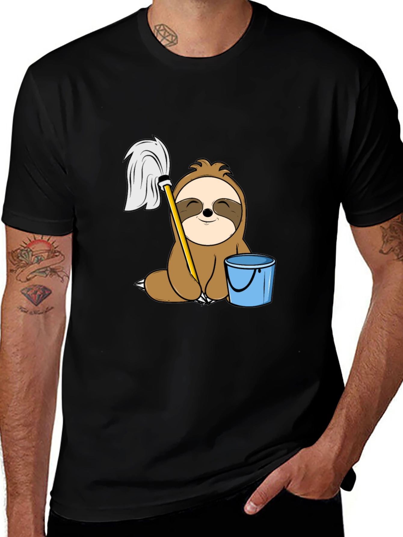 Variant 4 of Sloth Cleaning Crew T-Shirt