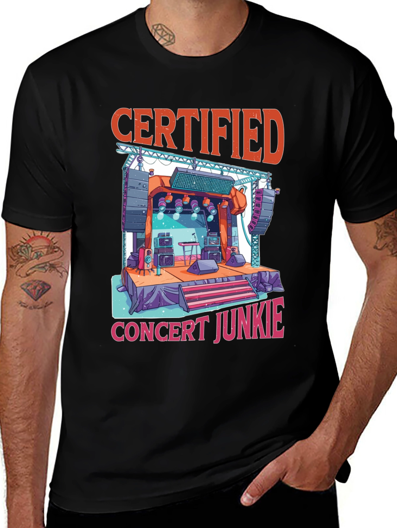 Variant 10 of Certified Concert Junkie Graphic T-Shirt