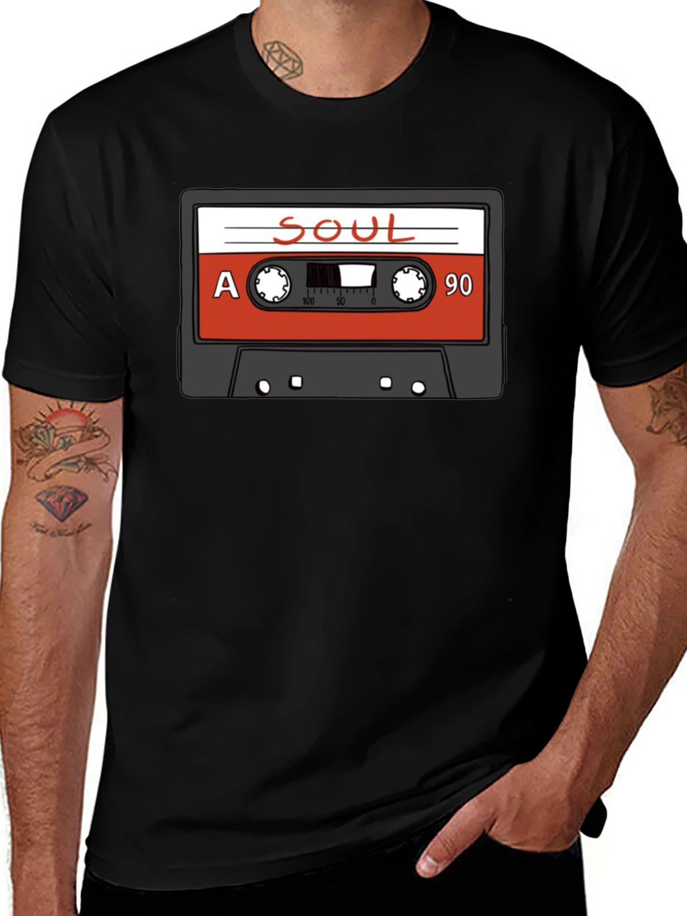 Variant 18 of Soul Cassette Tape Graphic T-Shirt - Retro Music Style
