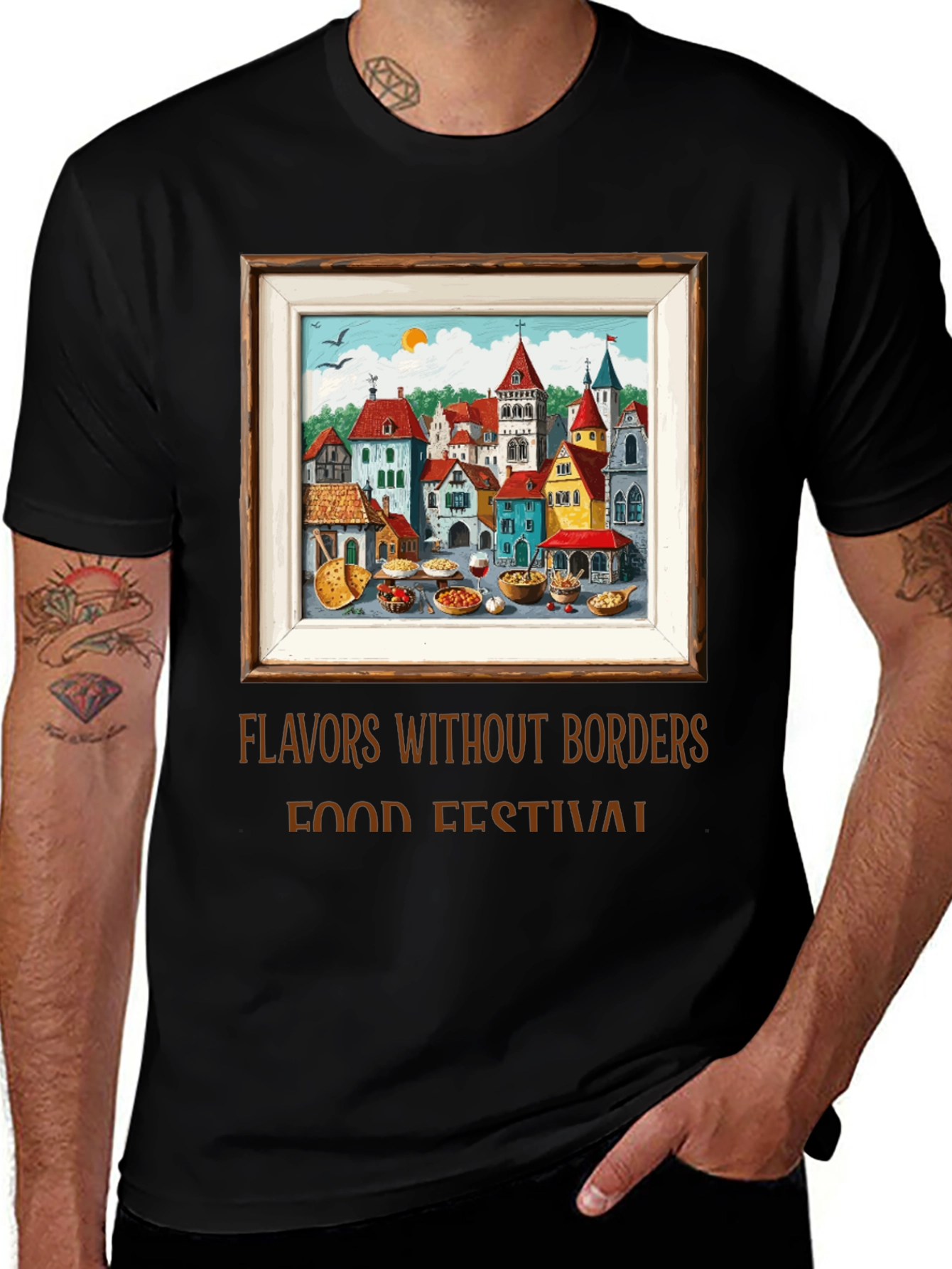 Variant 10 of Flavors Without Borders Food Festival T-Shirt