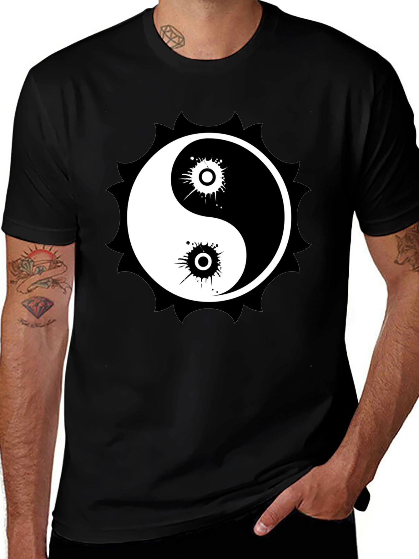 Yin Yang Sunburst Graphic Tee