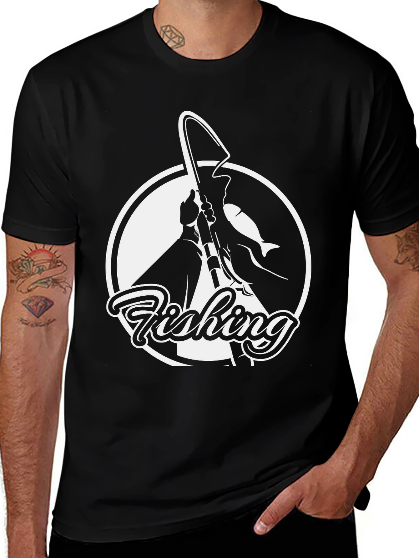 Variant 24 of Fishing T-Shirt - Angler Design