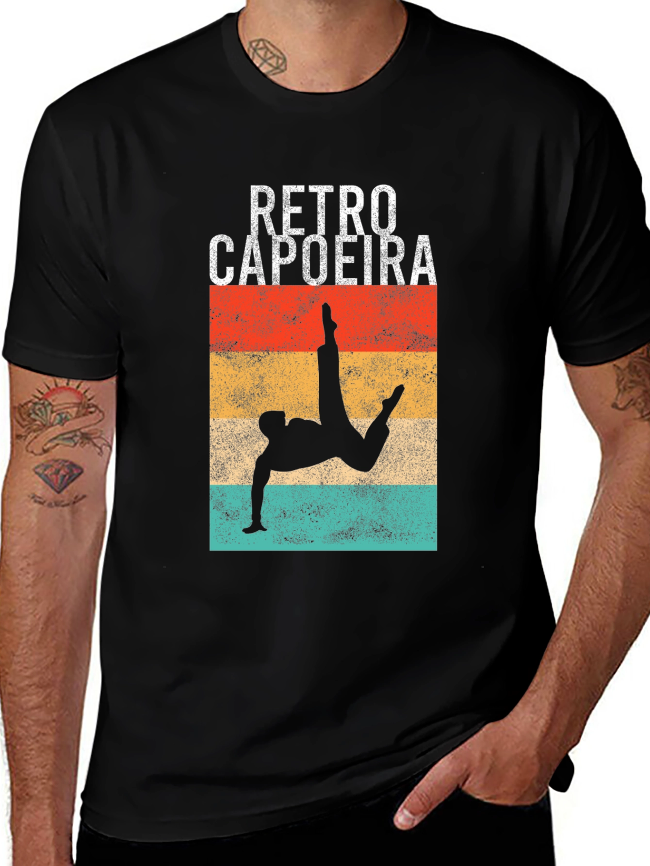 Retro Capoeira Graphic Tee - Vintage Martial Arts T-Shirt
