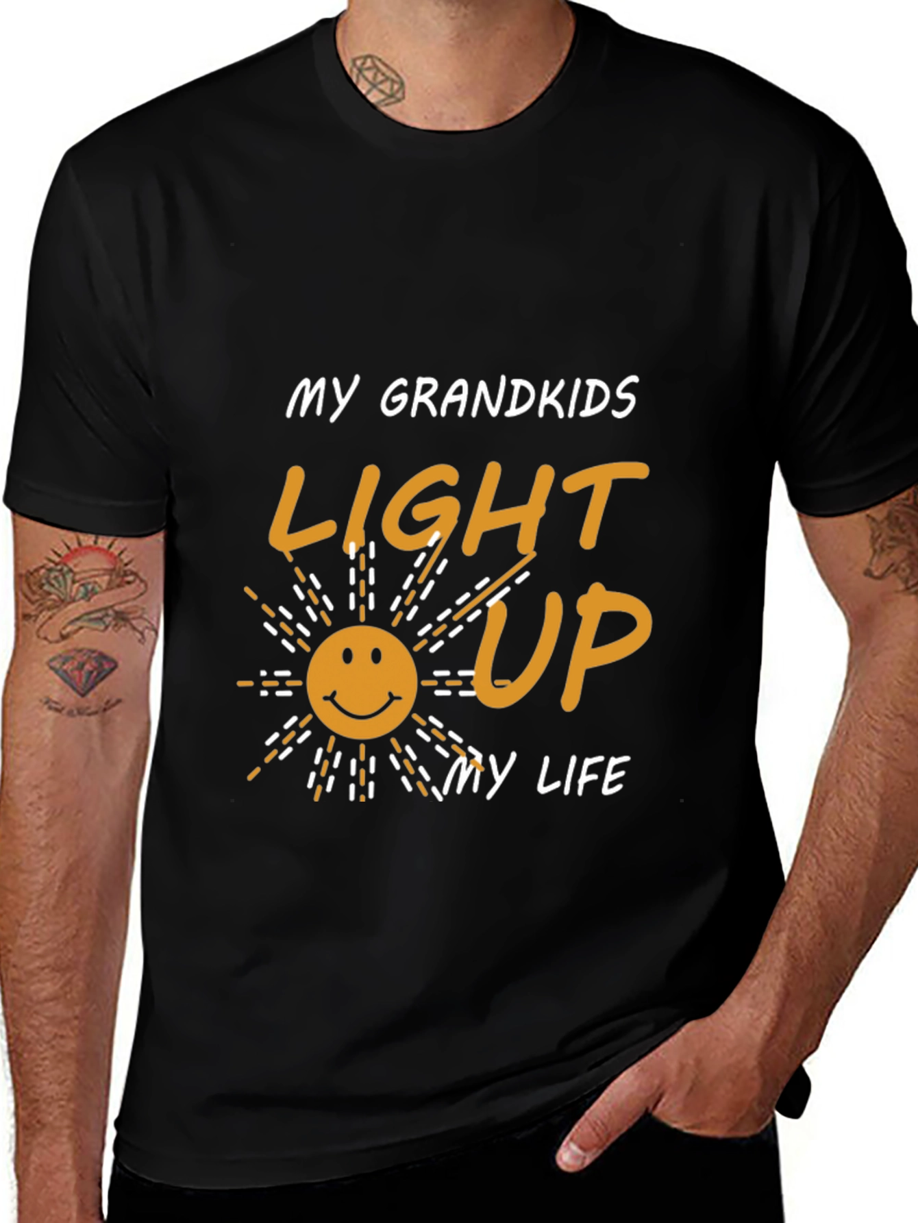 Variant 15 of Grandkids Light Up My Life Black T-Shirt