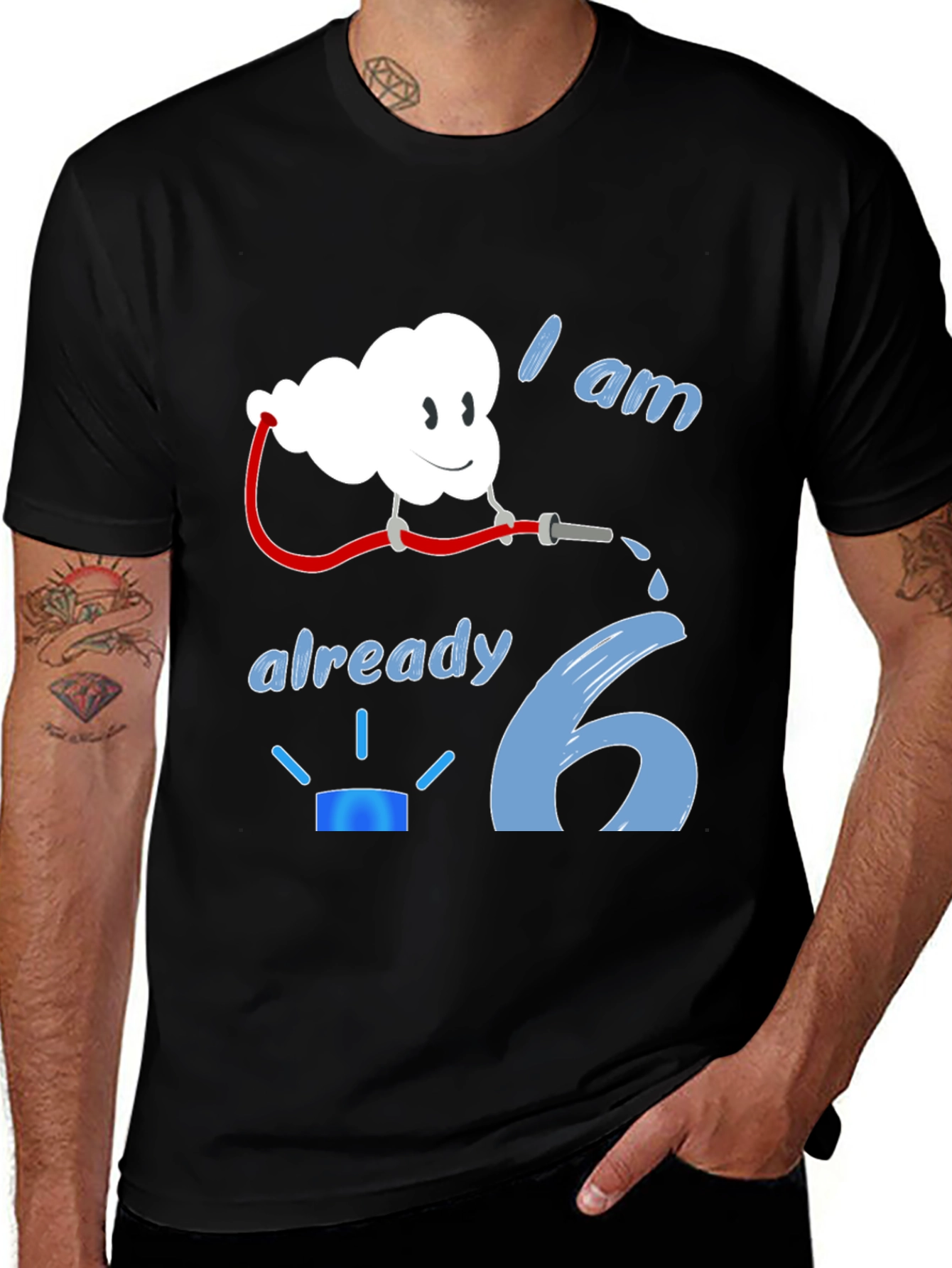 Fire Truck 6th Birthday T-Shirt - I Am Already 6