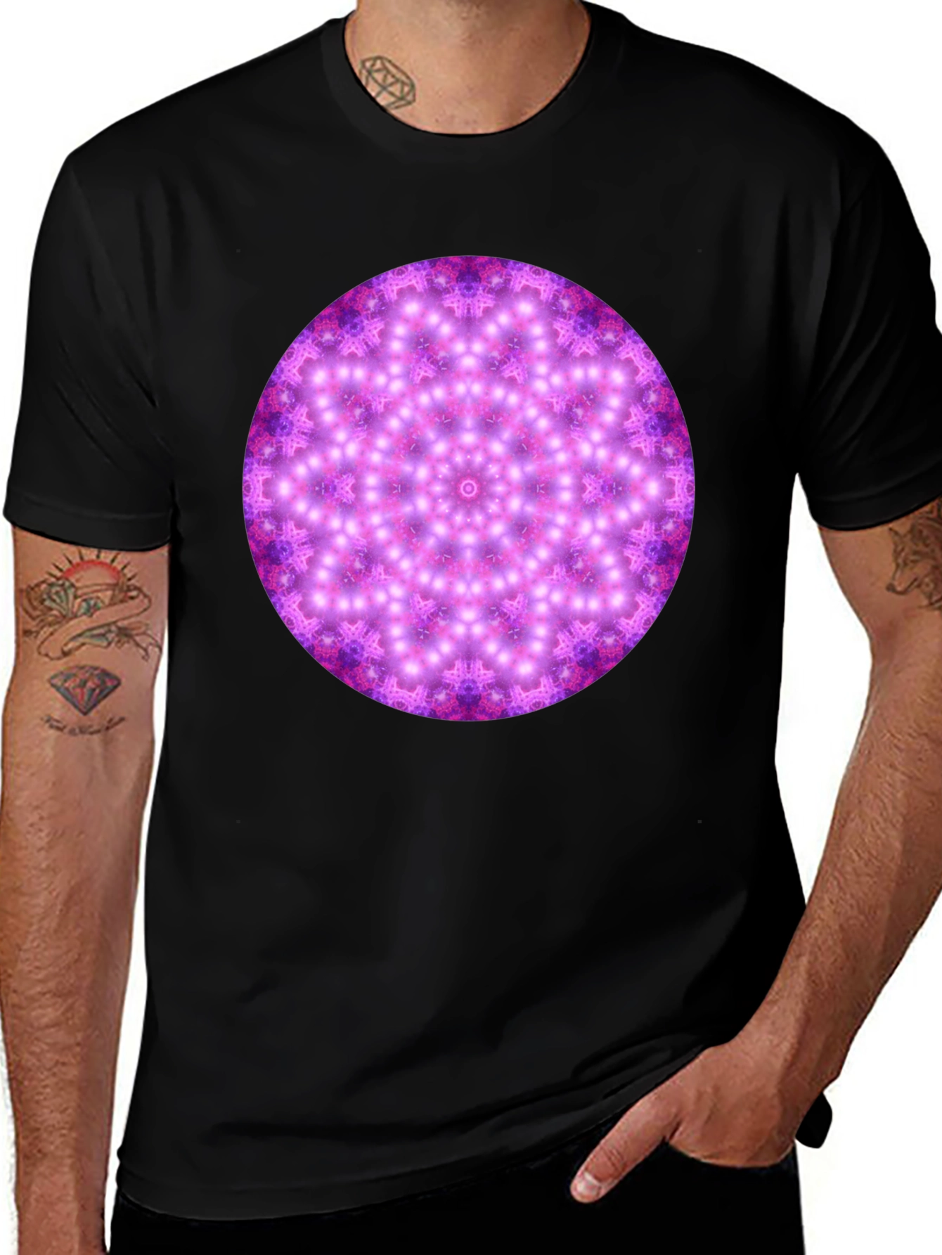 Variant 30 of Cosmic Mandala Black T-Shirt