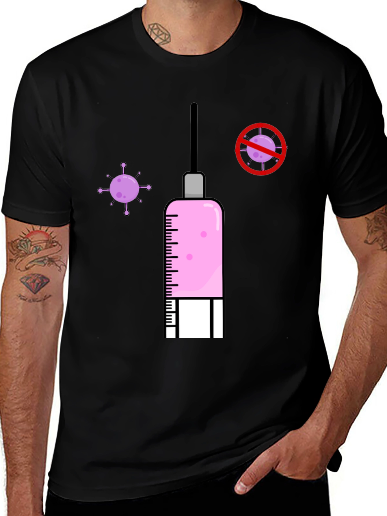 Variant 12 of Vaccine T-Shirt - Anti-Virus Awareness