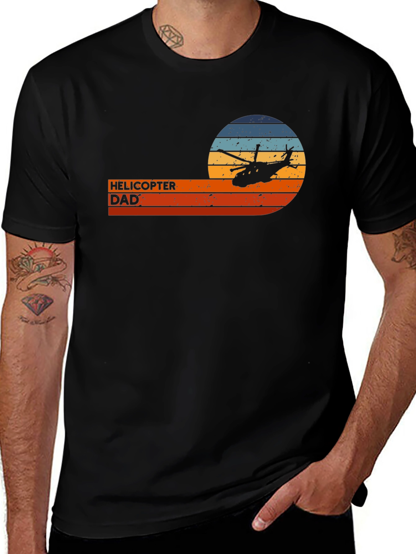 Helicopter Dad T-Shirt - Retro Style