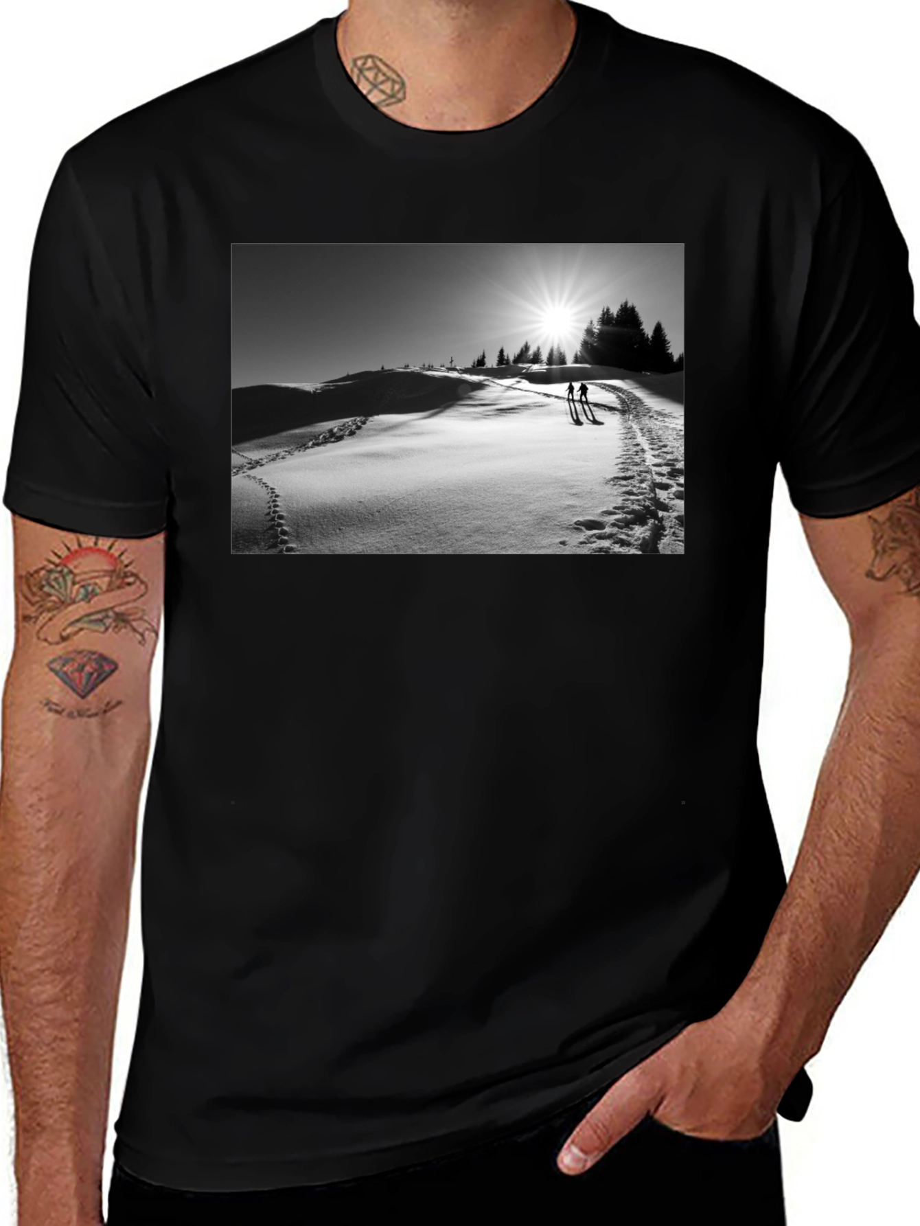 Variant 16 of Snowy Hike Graphic T-Shirt