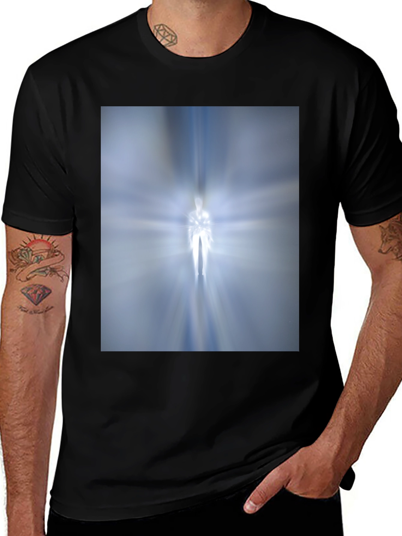 Variant 12 of Mystic Lightbeam T-Shirt - Spiritual Design