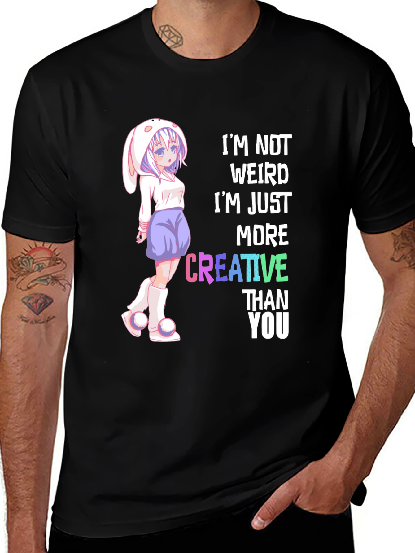 Variant 3 of Creative Anime Style Graphic T-Shirt