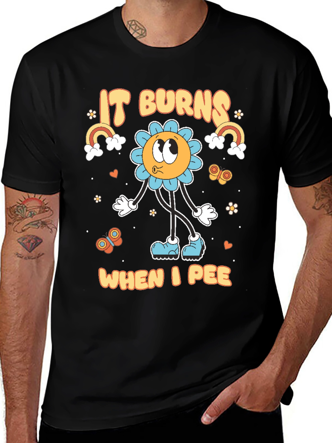 Variant 10 of It Burns When I Pee Retro T-Shirt