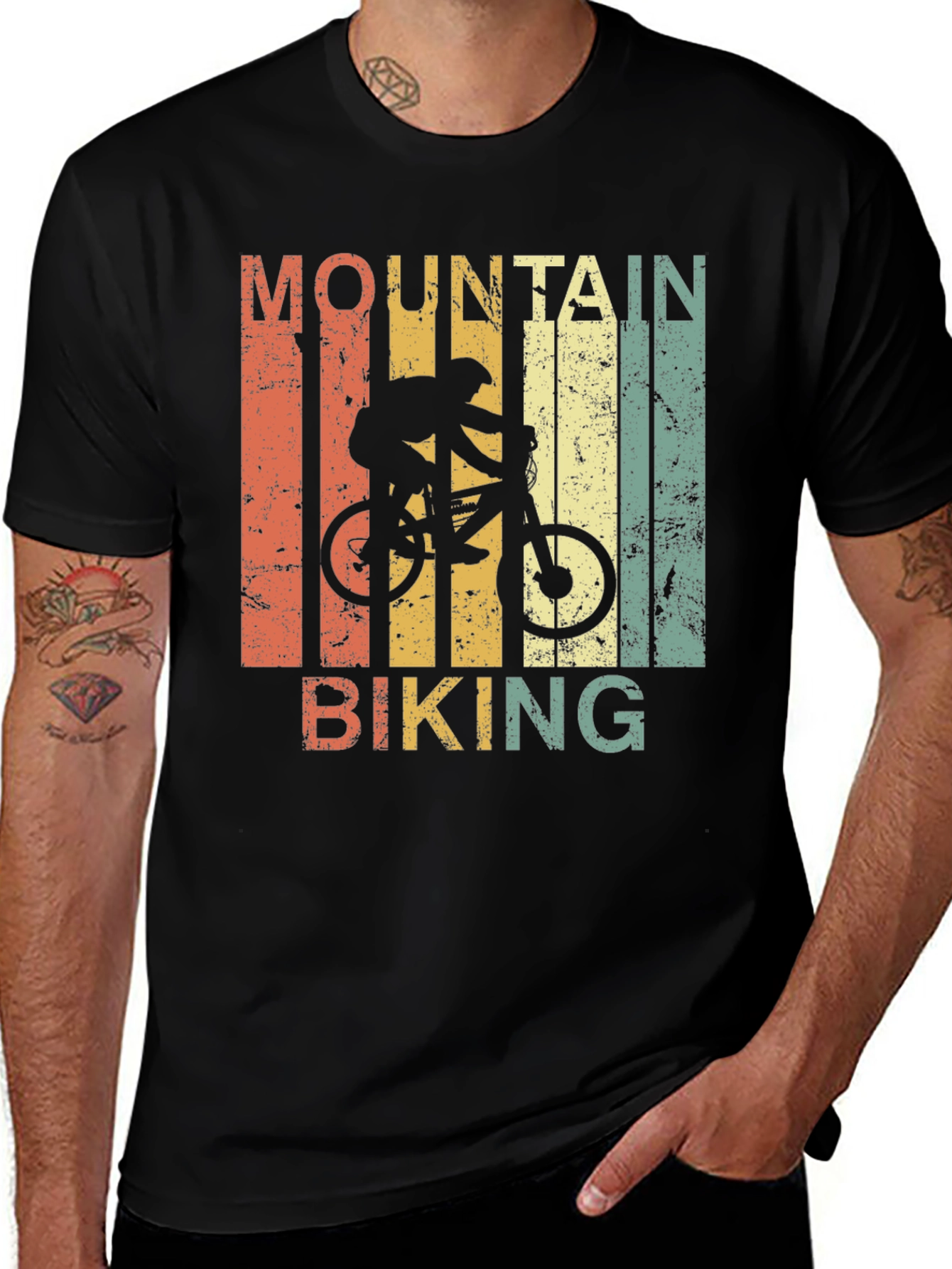 Variant 21 of Mountain Biking Retro T-Shirt