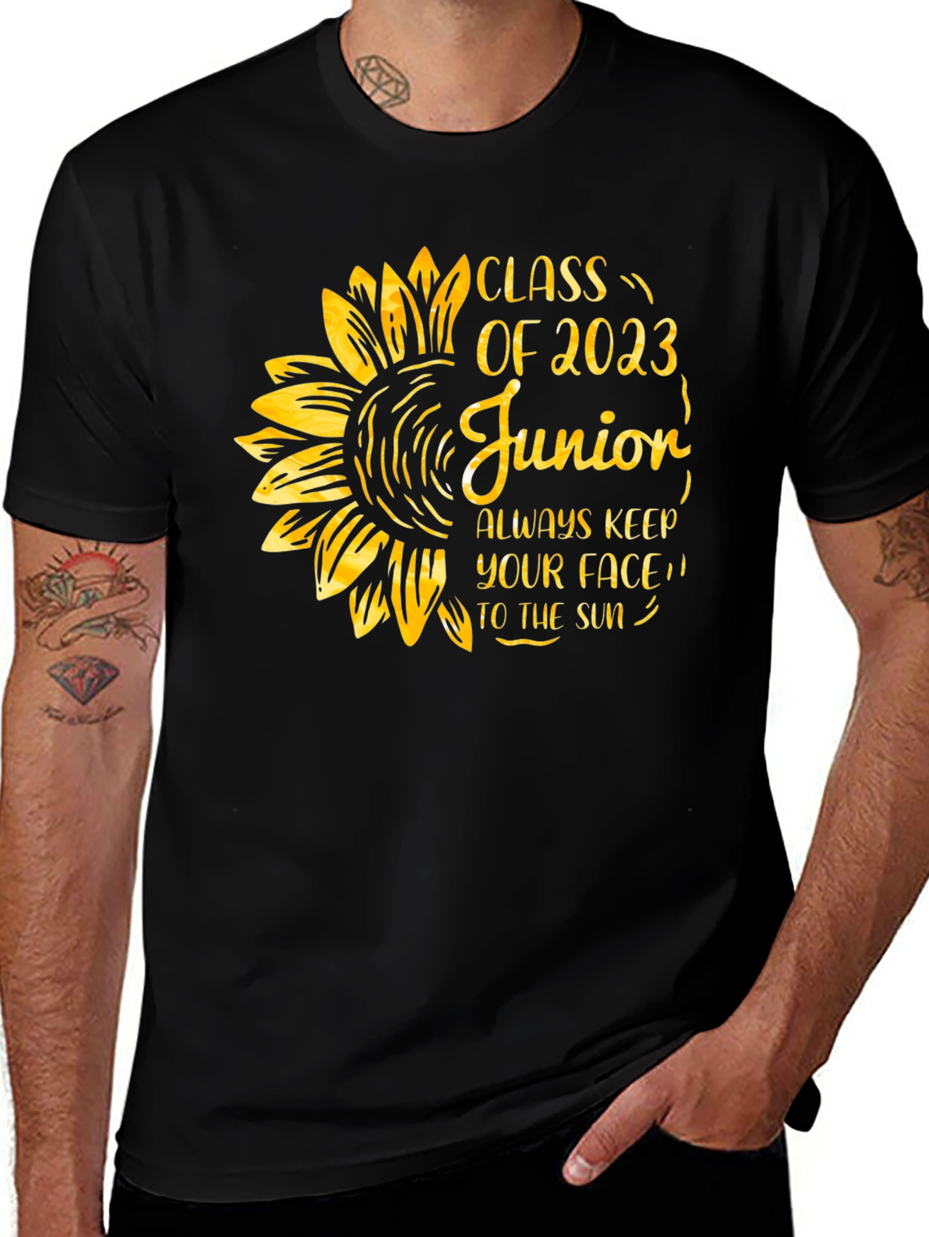 Class of 2023 Junior Sunflower Graphic T-Shirt