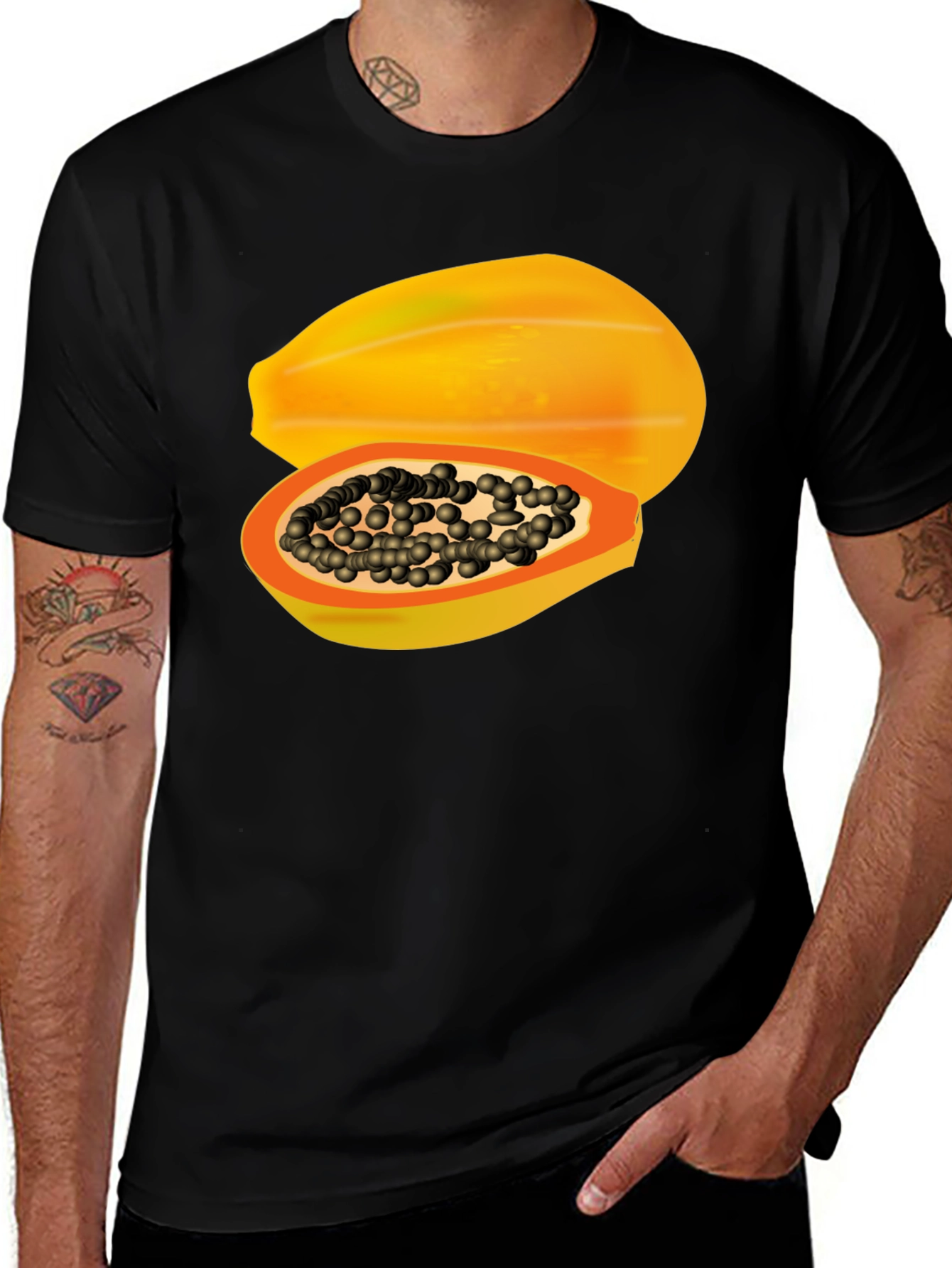 Variant 27 of Papaya Graphic Tee - Tropical Fruit T-Shirt