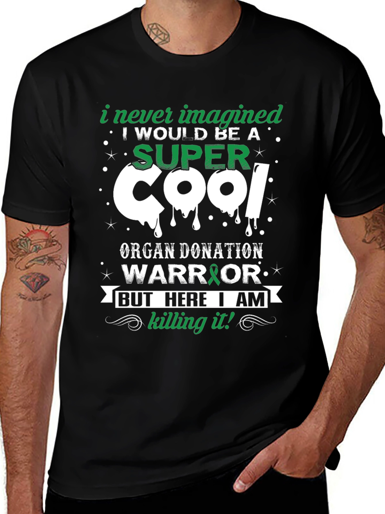 Variant 4 of Super Cool Organ Donation Warrior T-Shirt