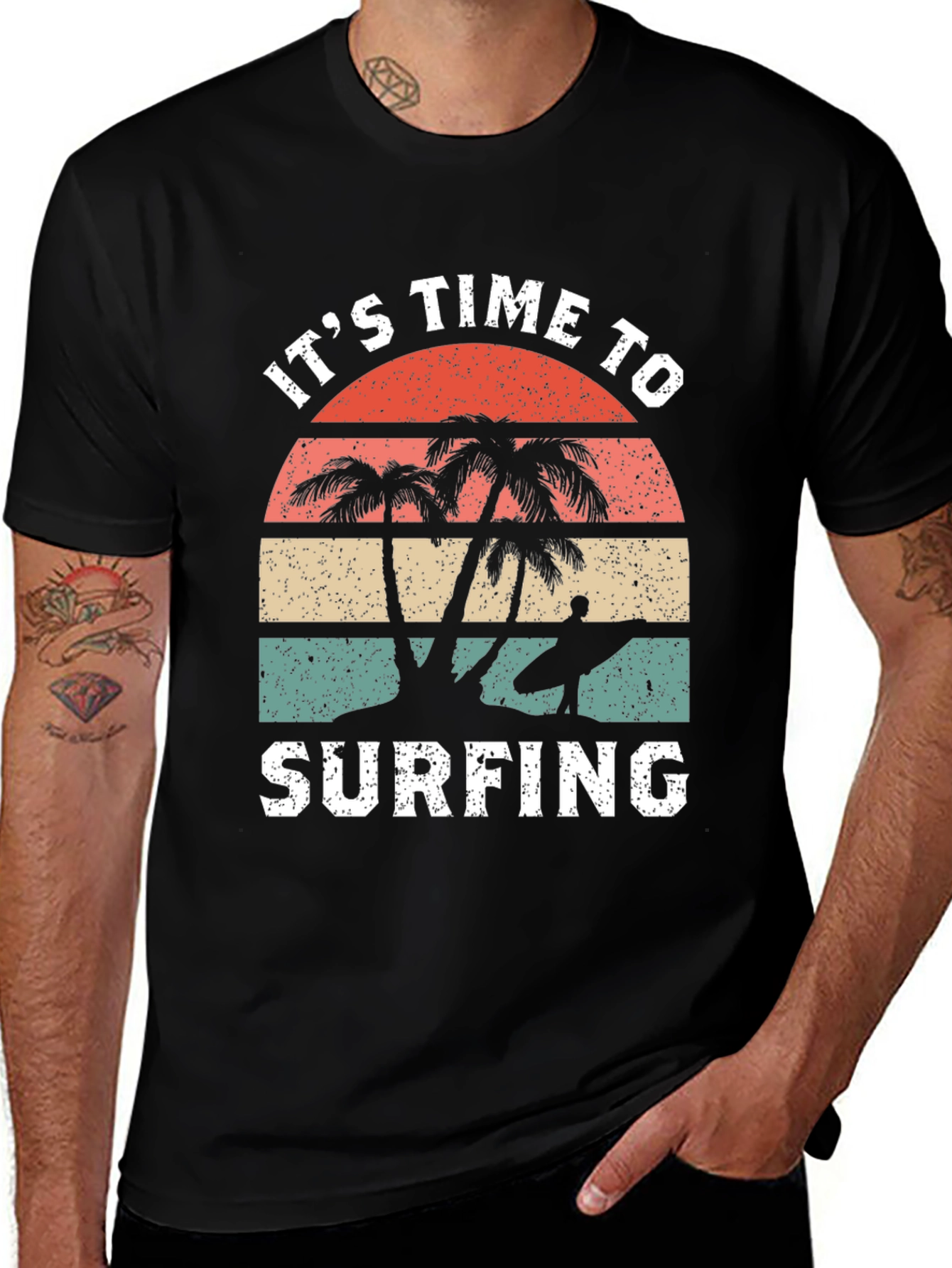 Variant 6 of It's Time to Surfing Graphic Tee