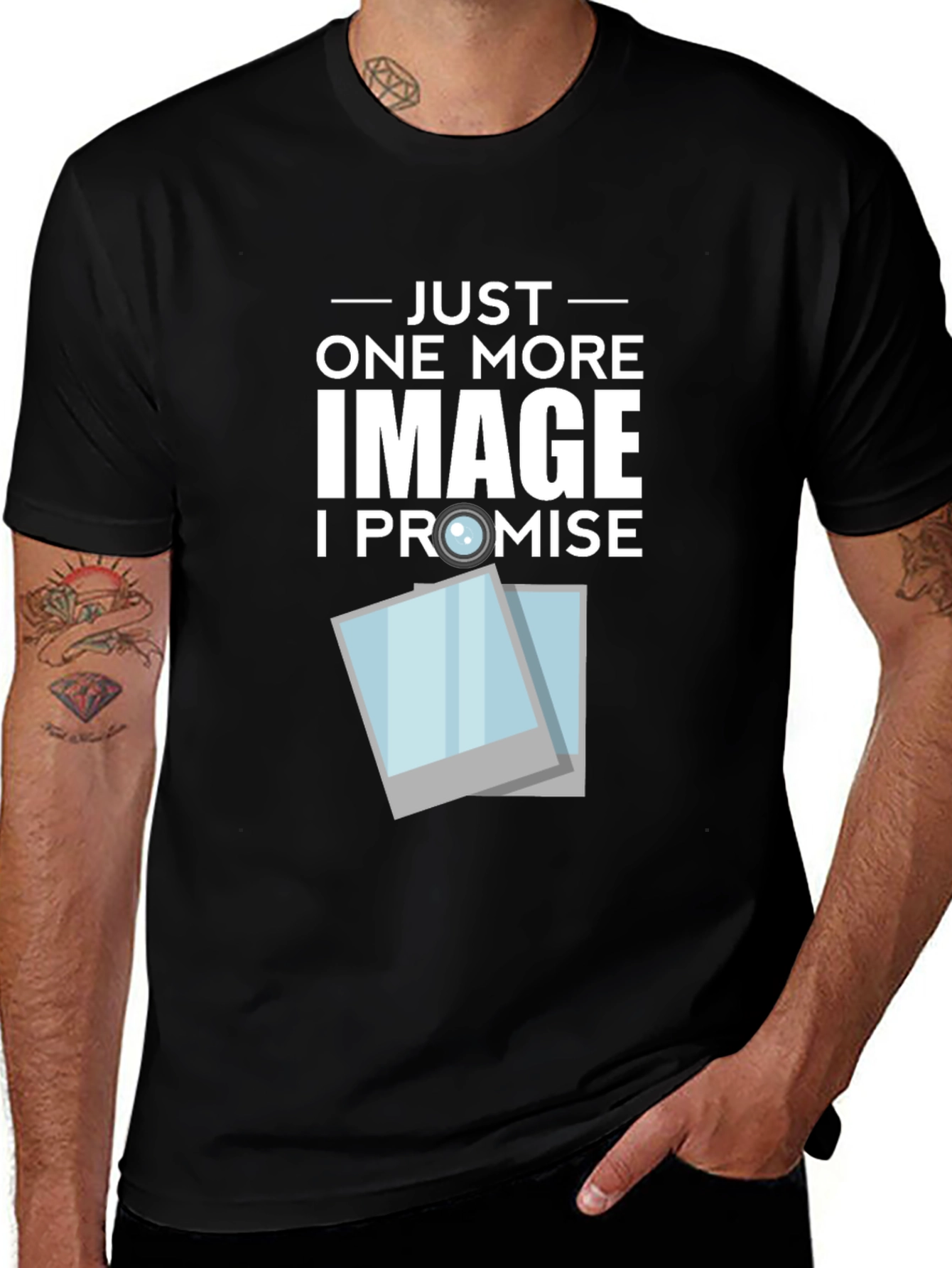 Black One More Image T-Shirt - Photography Tee main image