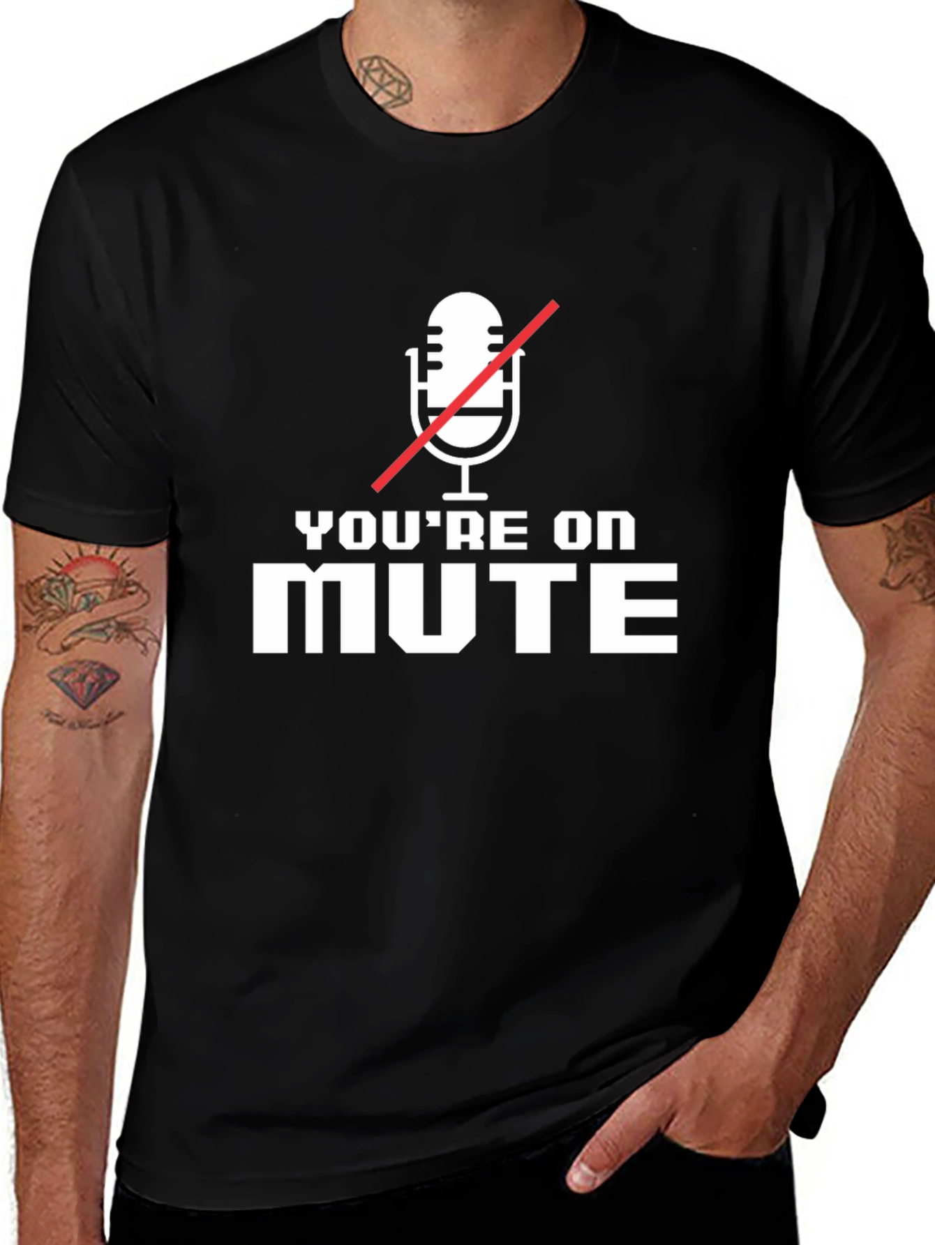 You're On Mute Graphic Tee - Black