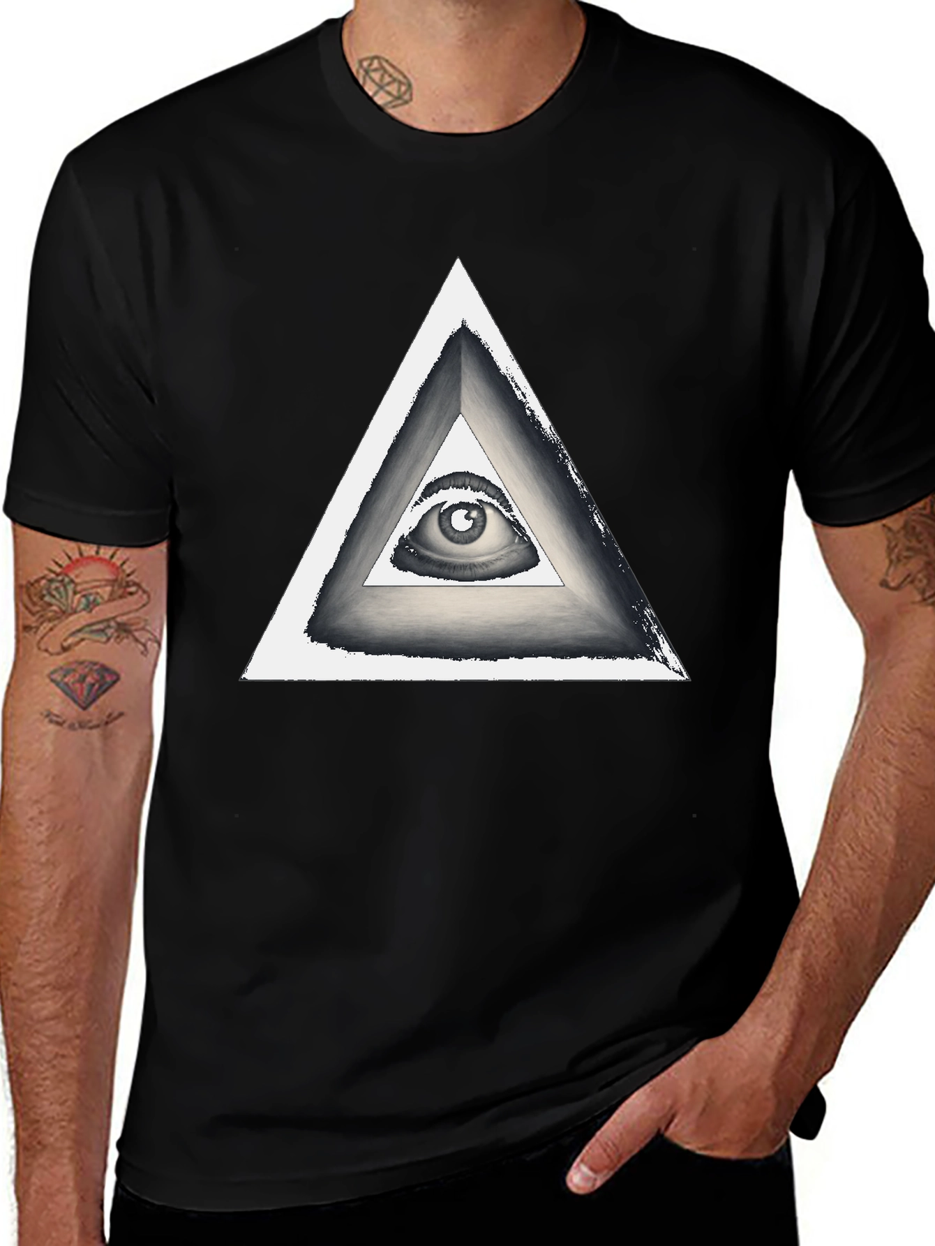 Variant 8 of Illuminati Eye Triangle Graphic T-Shirt