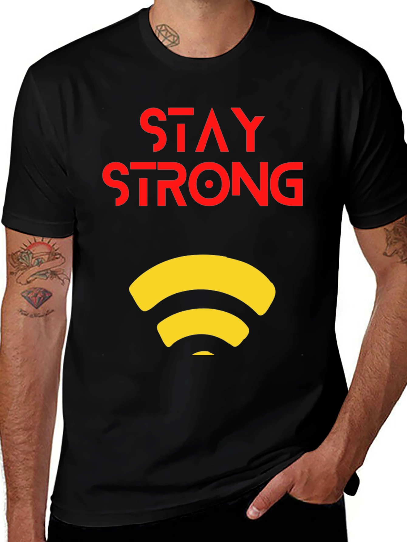 Variant 11 of Stay Strong Graphic Tee - Modern Design