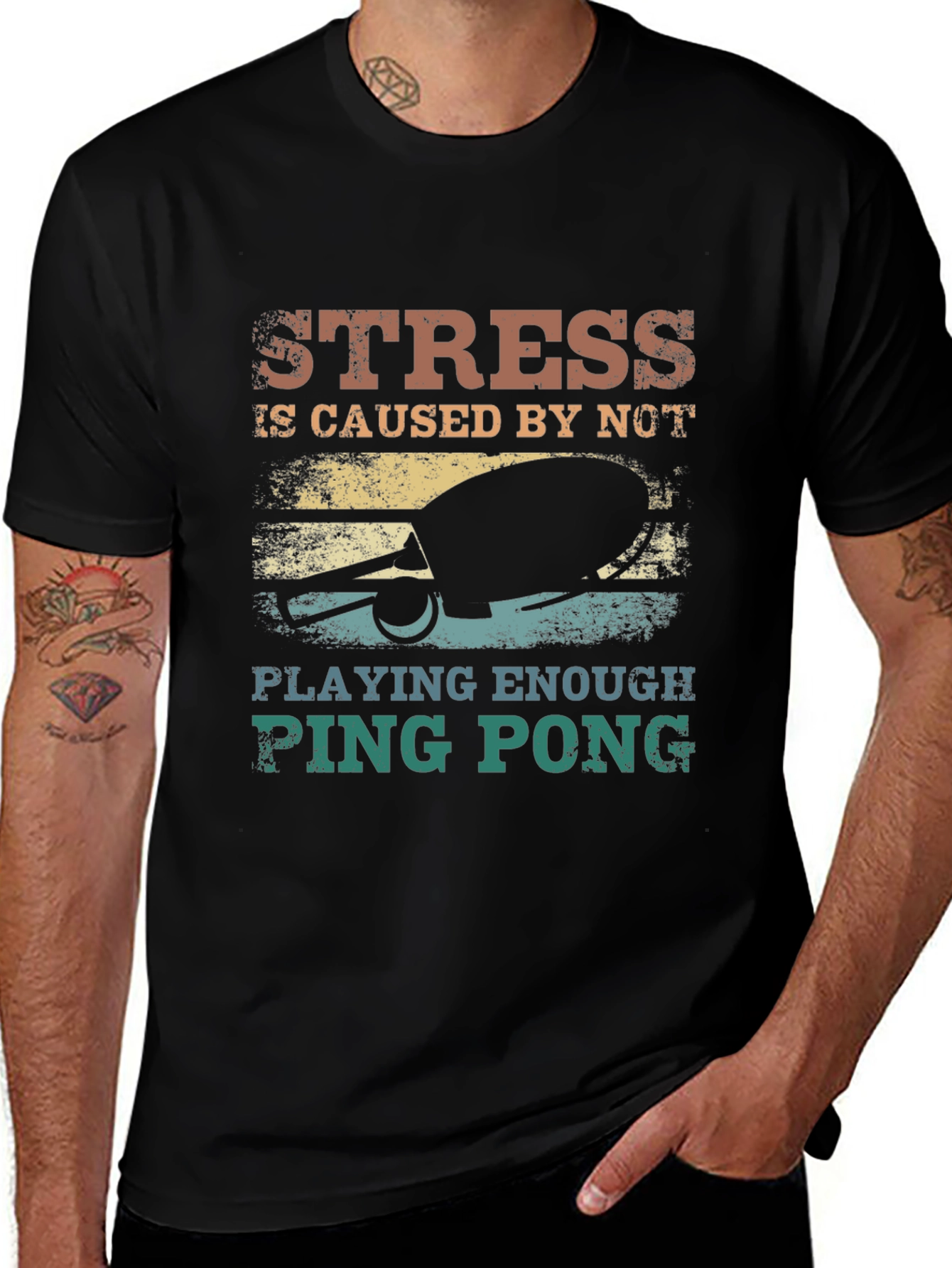 Variant 14 of Stress Ping Pong T-Shirt - Play More!