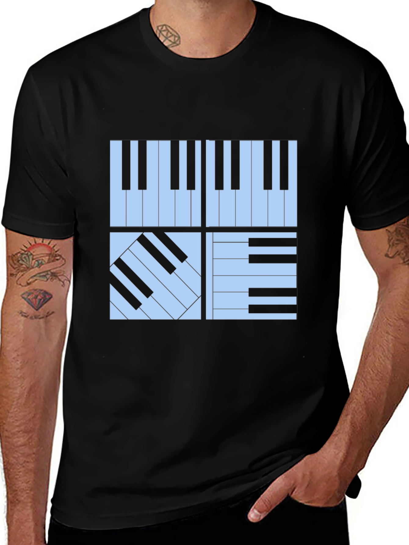 Variant 10 of Piano Keys Graphic Tee - Stylish Musician's T-Shirt