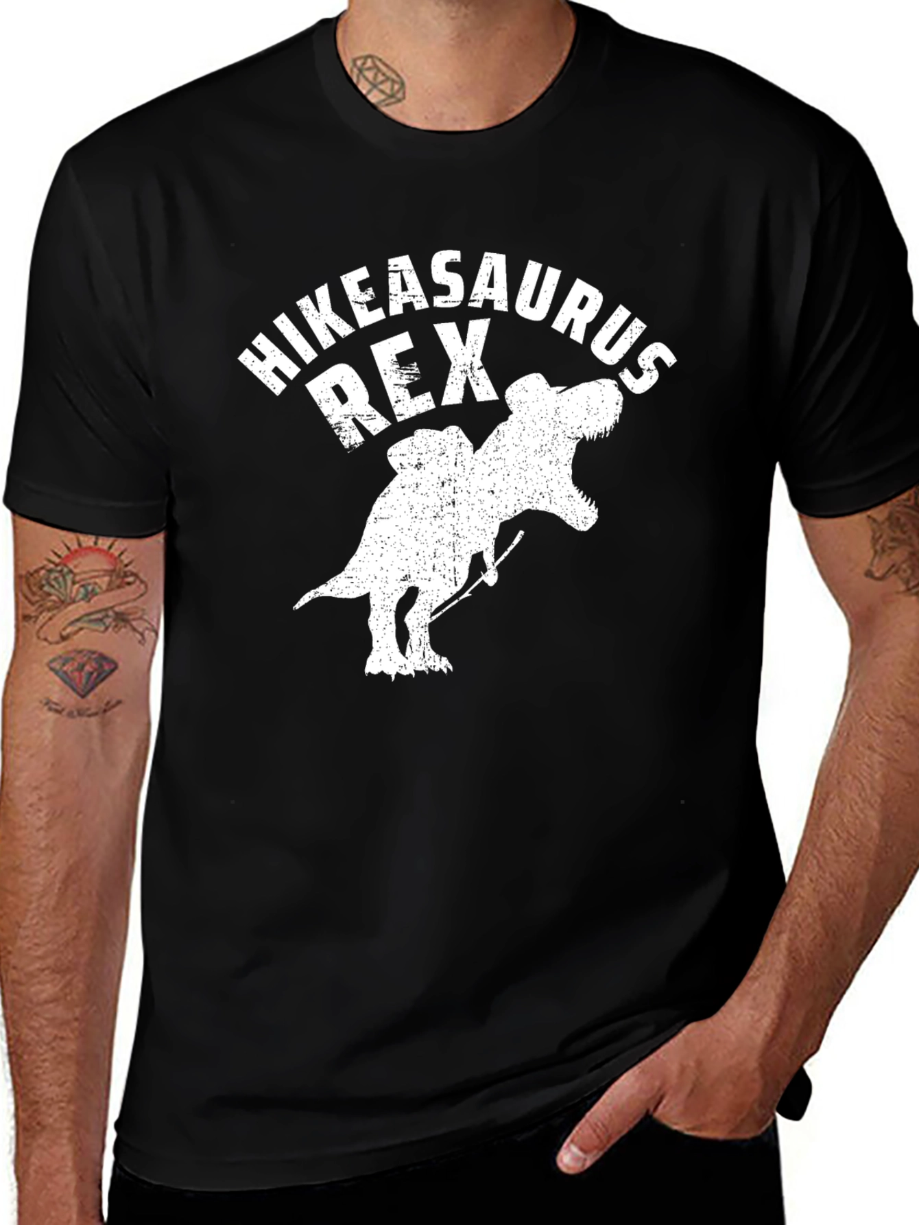 Variant 14 of Hikeasaurus Rex T-Shirt - Funny Dinosaur Hiking Tee
