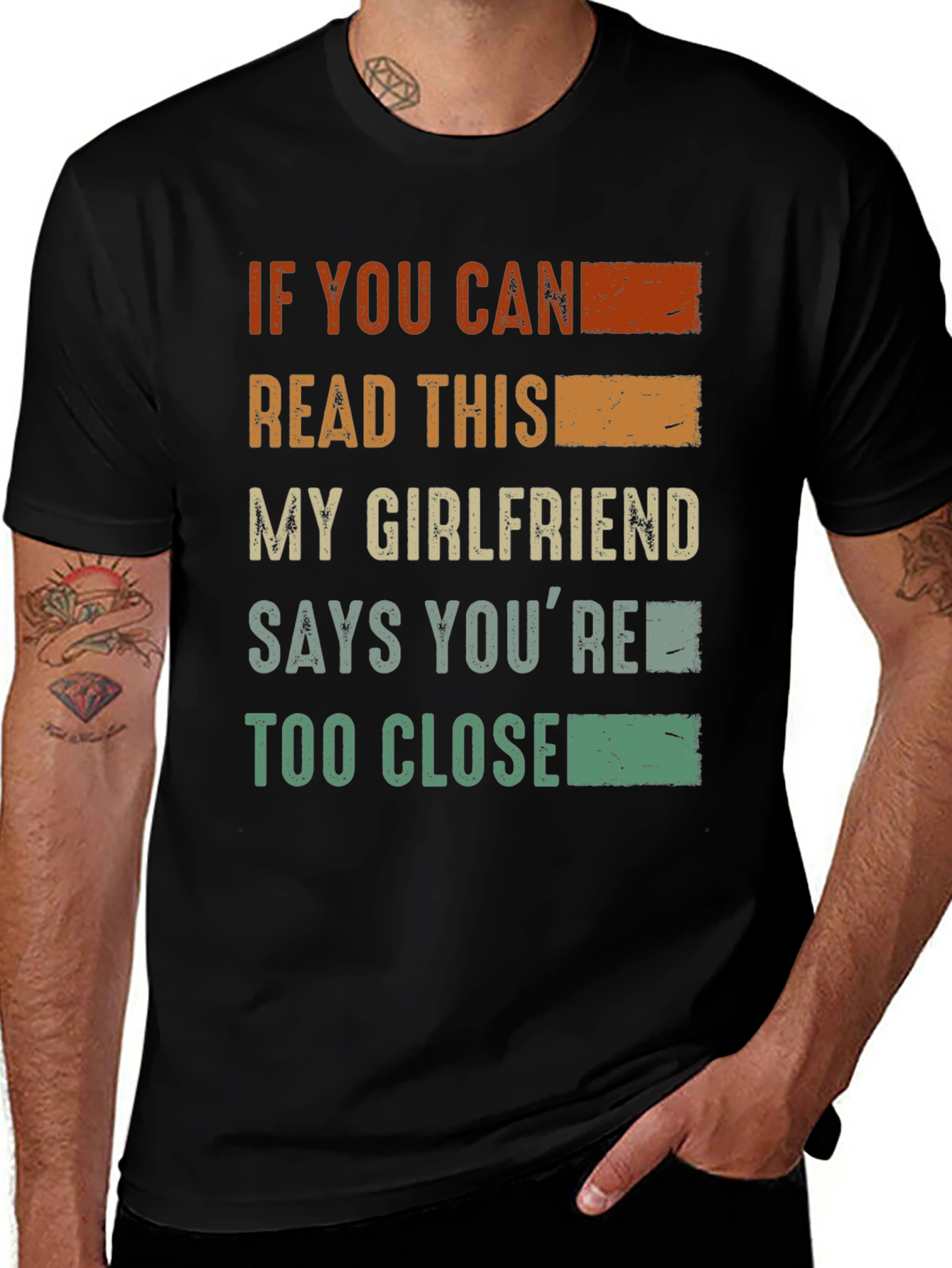 Variant 12 of Funny Graphic T-Shirt - "If You Can Read This..."