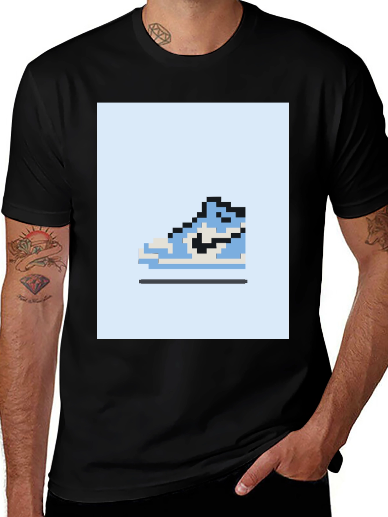 Pixel Sneaker T-Shirt - Retro Gaming Style