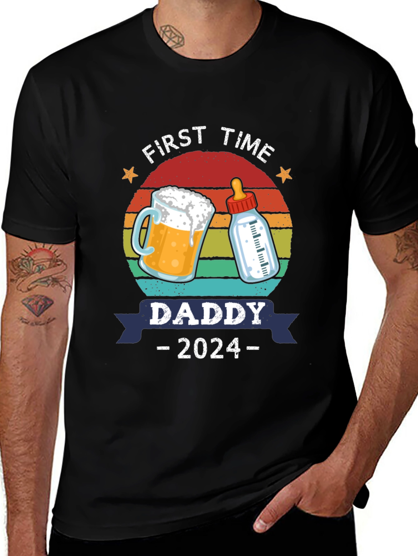 First Time Daddy 2024 T-Shirt - New Dad Gift