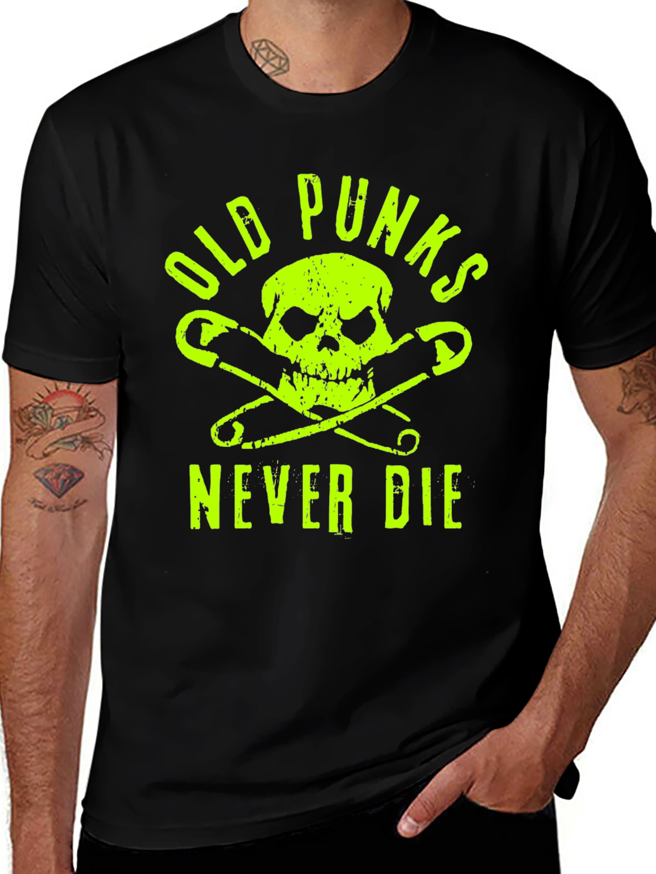 Variant 26 of Old Punks Never Die Graphic Tee