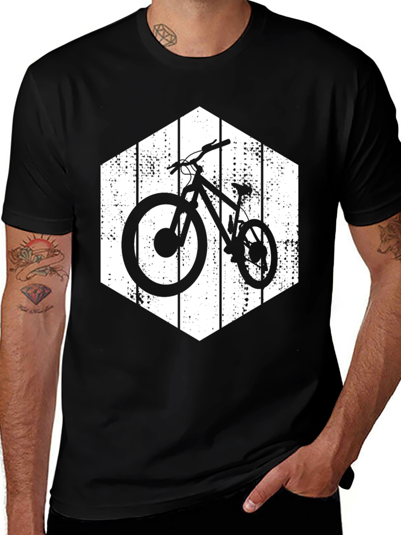 Variant 12 of Mountain Biking Hex T-Shirt - Cool Biker Tee