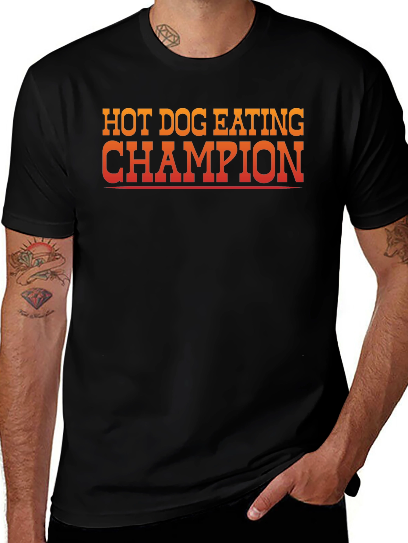 Variant 15 of Hot Dog Eating Champion T-Shirt - Black