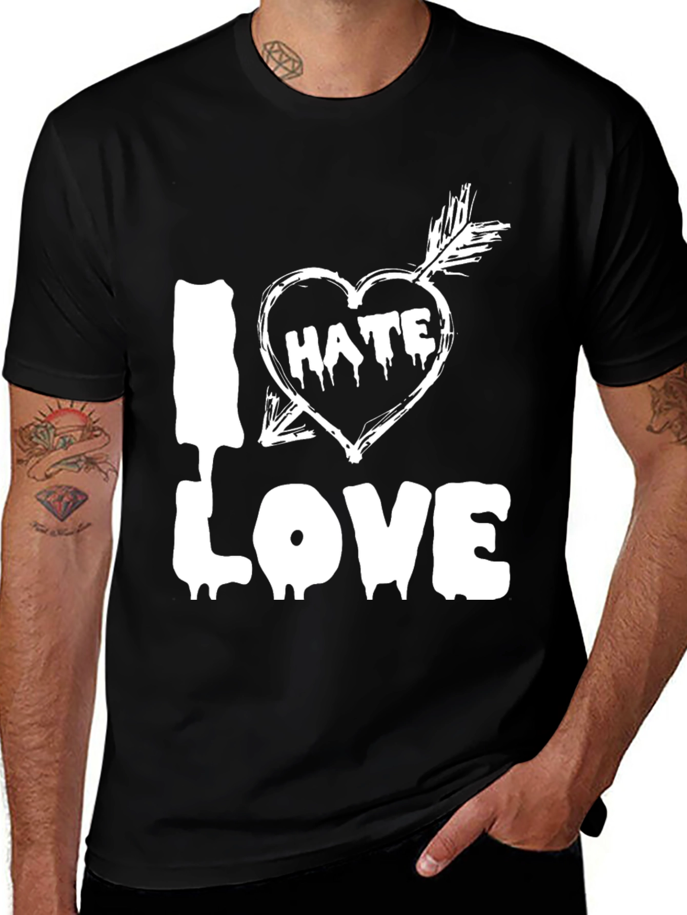 Variant 28 of I Hate Love Graphic T-Shirt