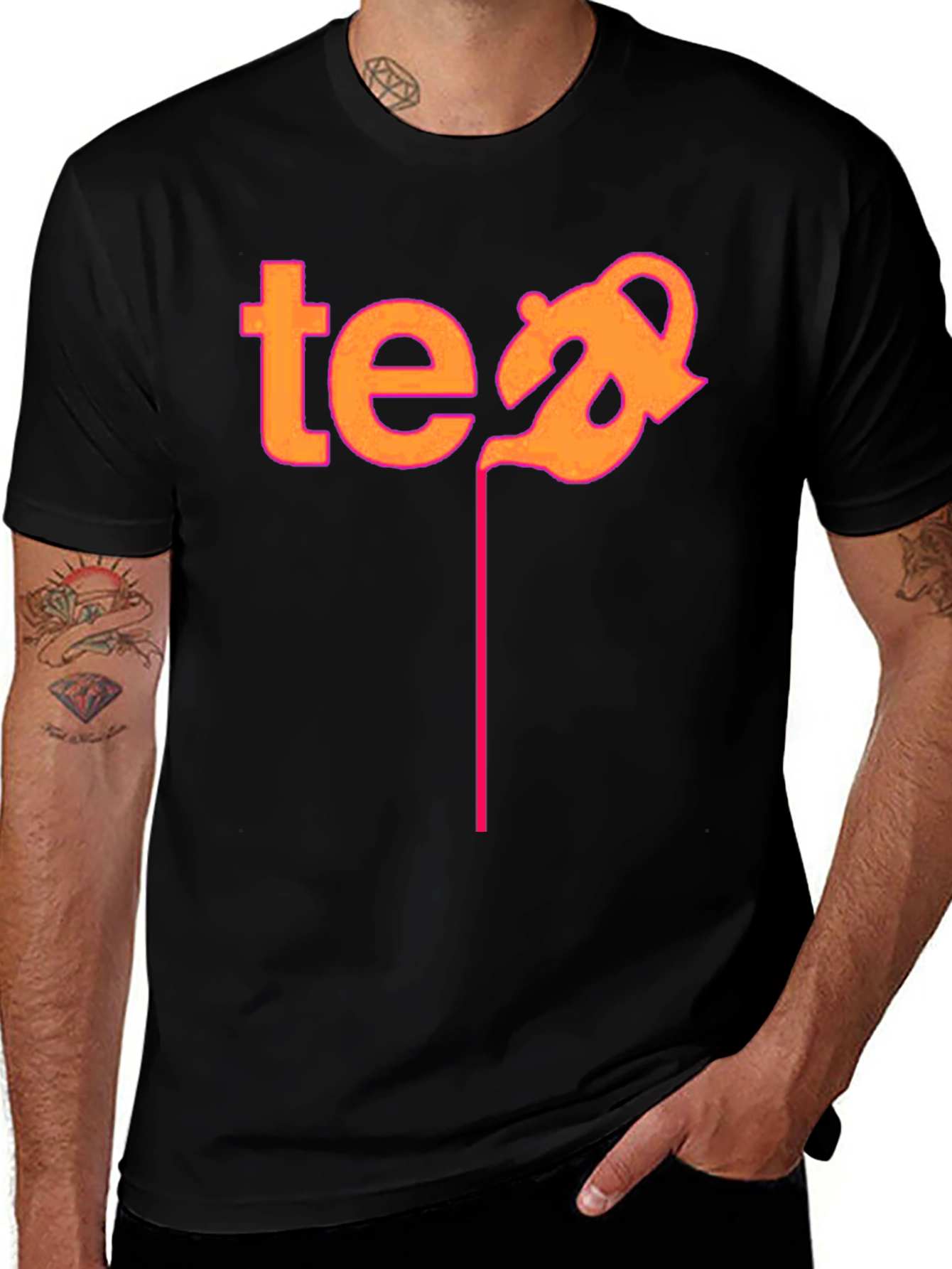 Variant 7 of Tea Time Graphic Tee - Black Cotton T-Shirt