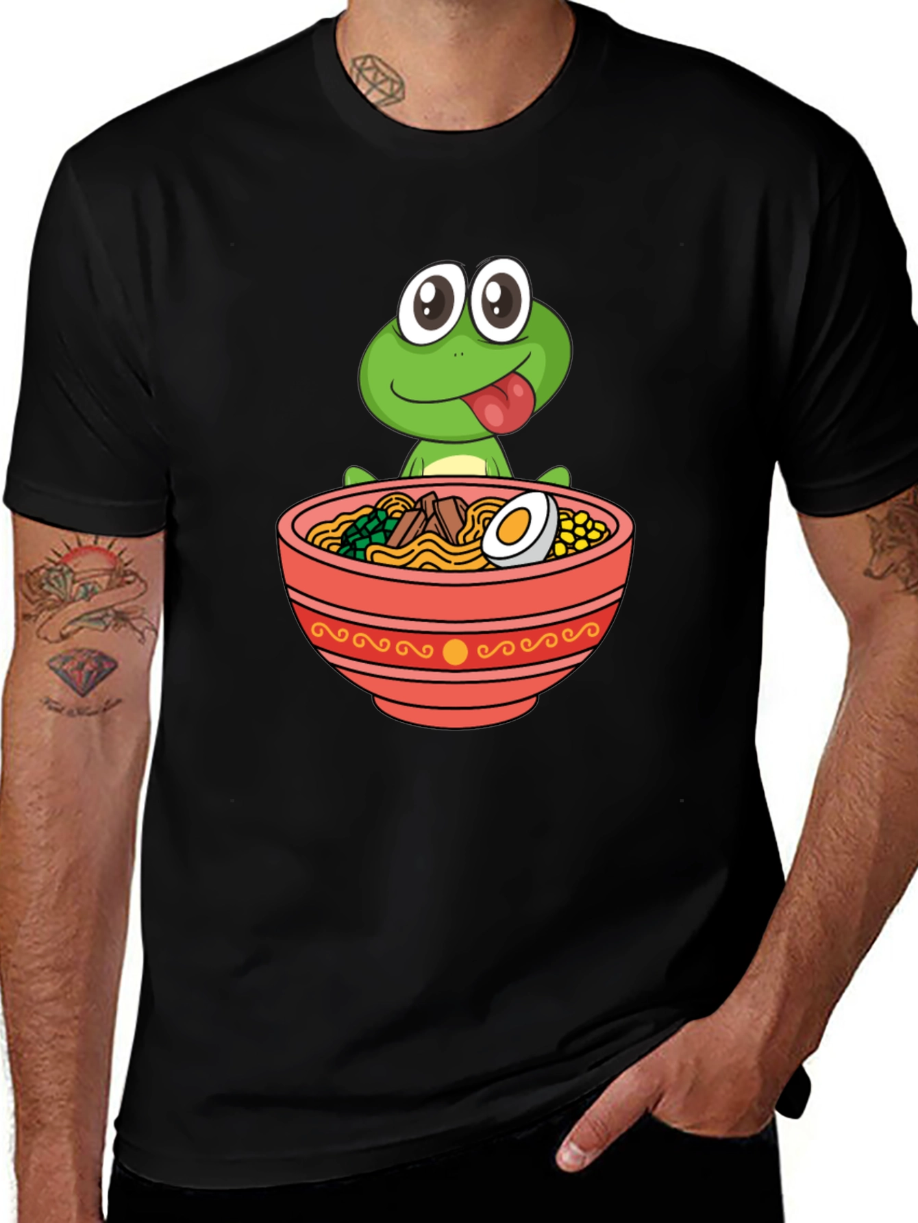 Variant 18 of Frog Ramen Bowl Graphic Tee - Funny Unisex T-Shirt