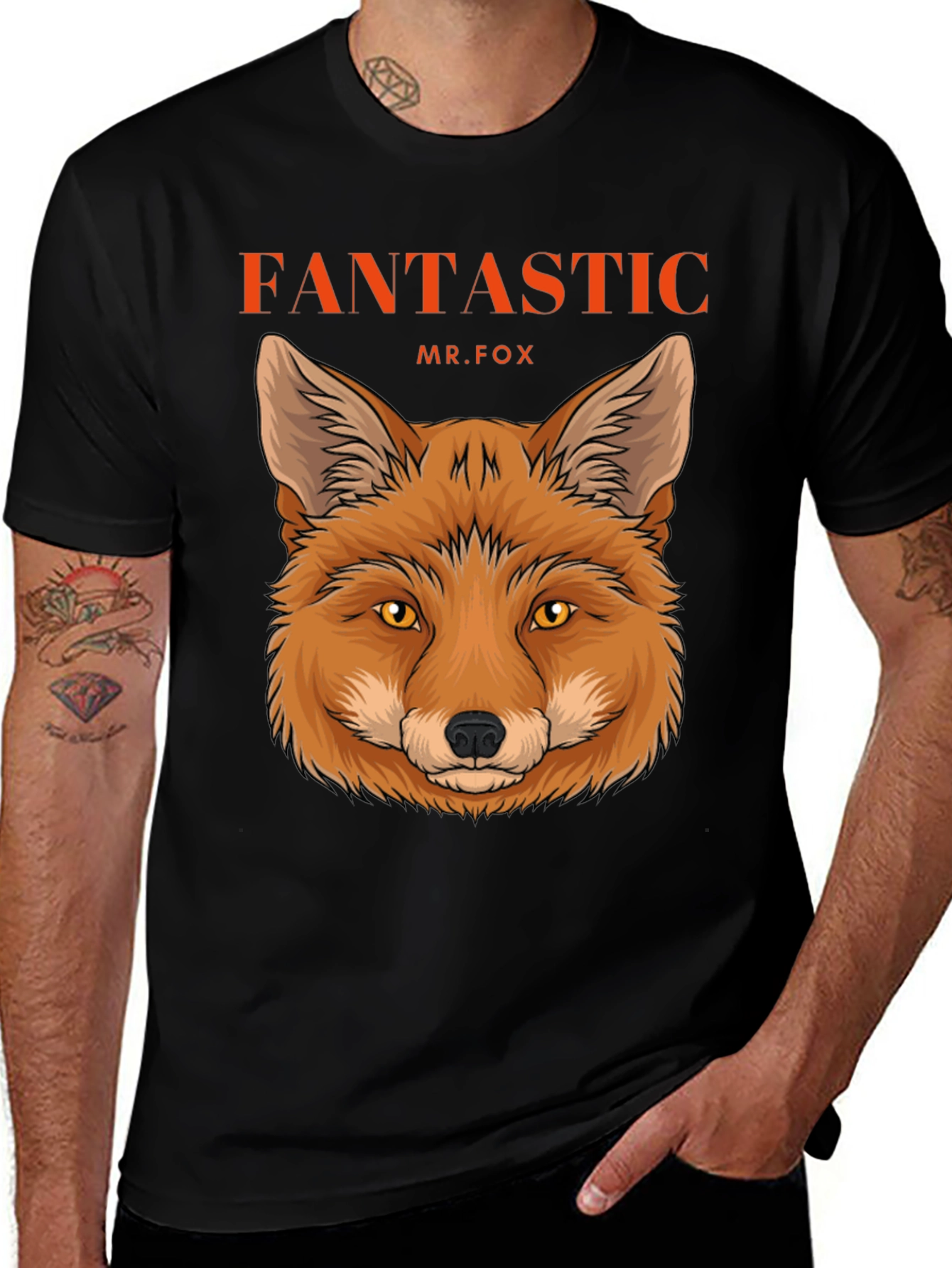 Variant 11 of Fantastic Mr. Fox Graphic Tee - Black Cotton T-Shirt